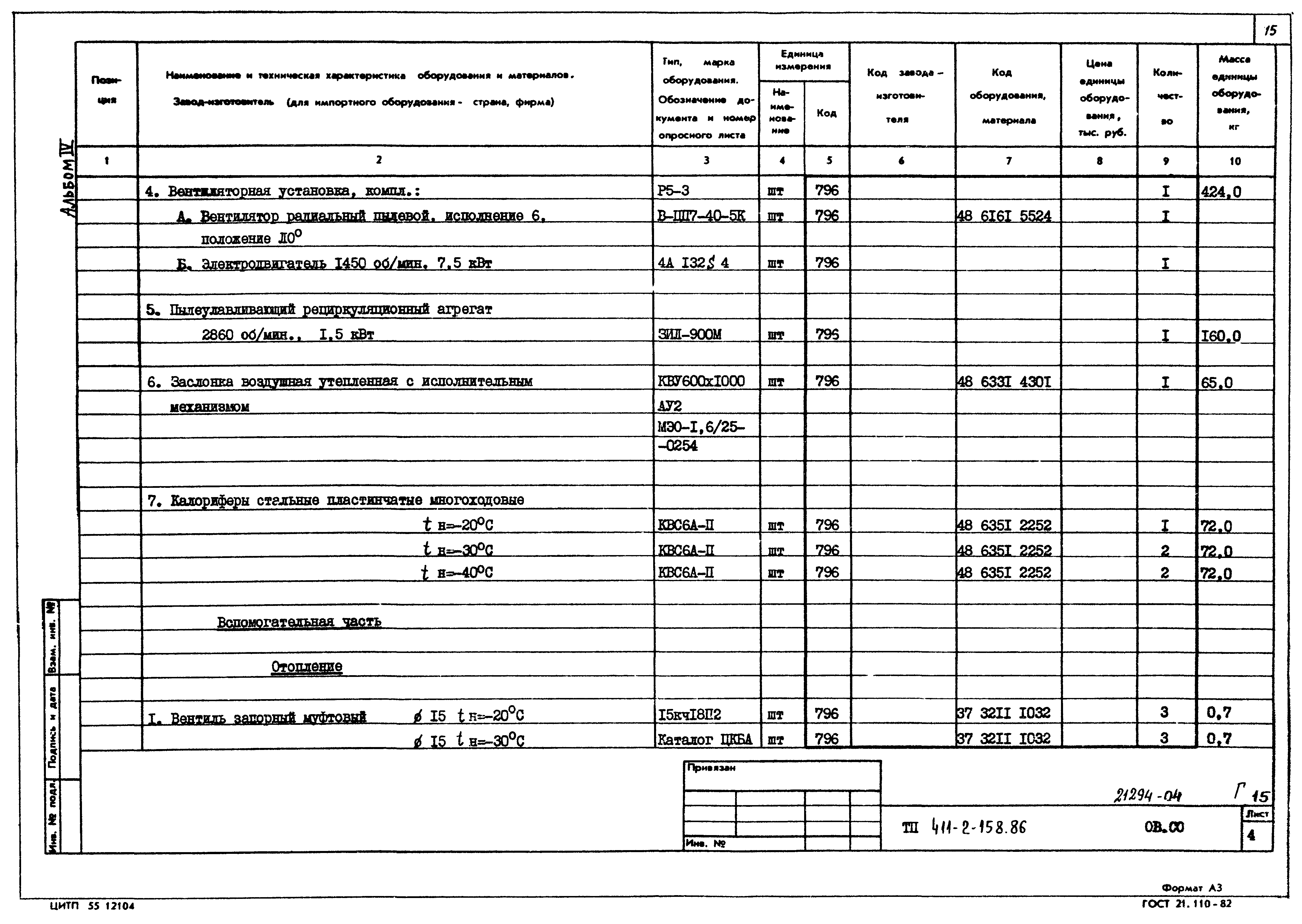 Типовой проект 411-2-158.86