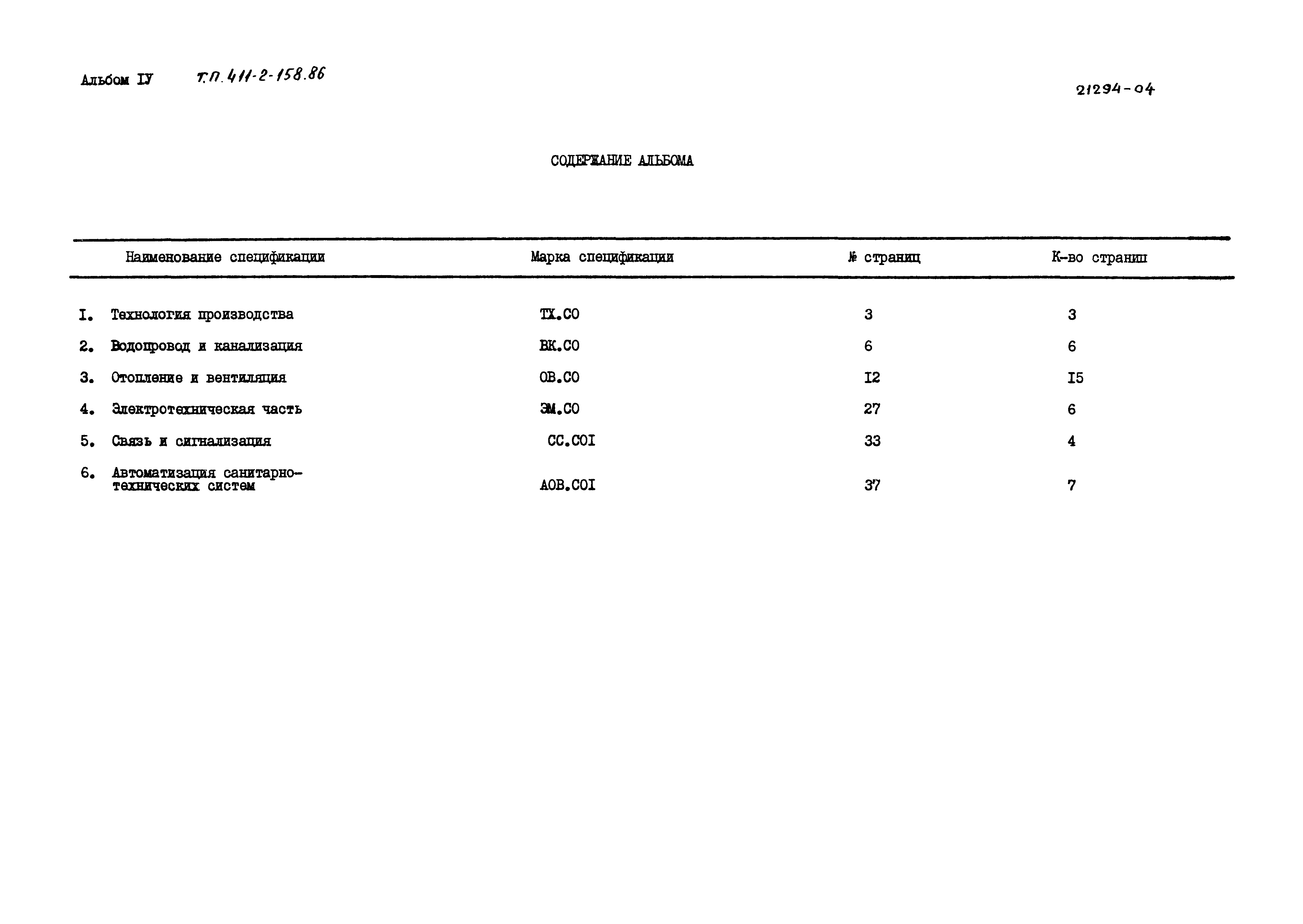 Типовой проект 411-2-158.86