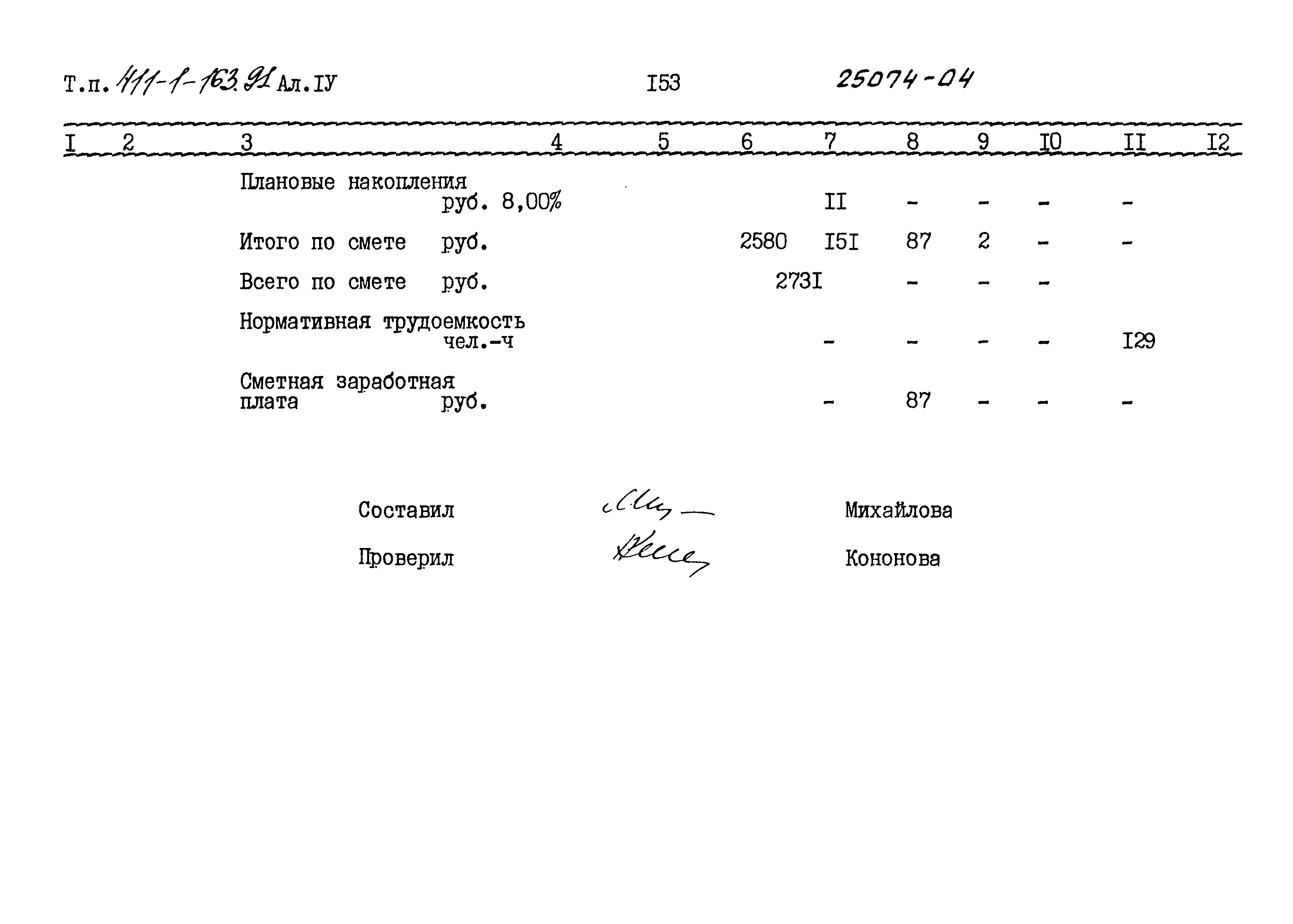 Типовой проект 411-1-163.91