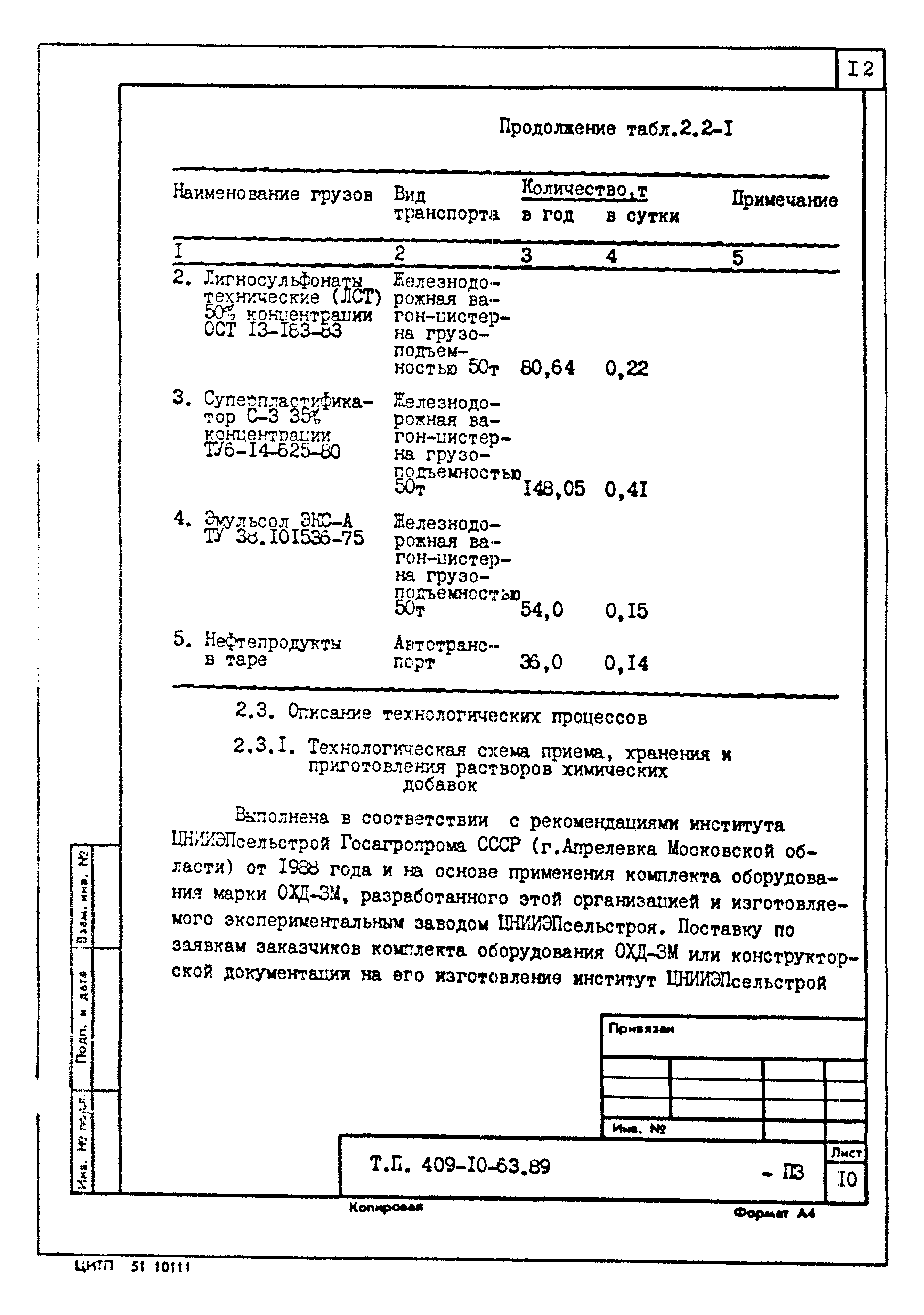 Типовой проект 409-10-63.89