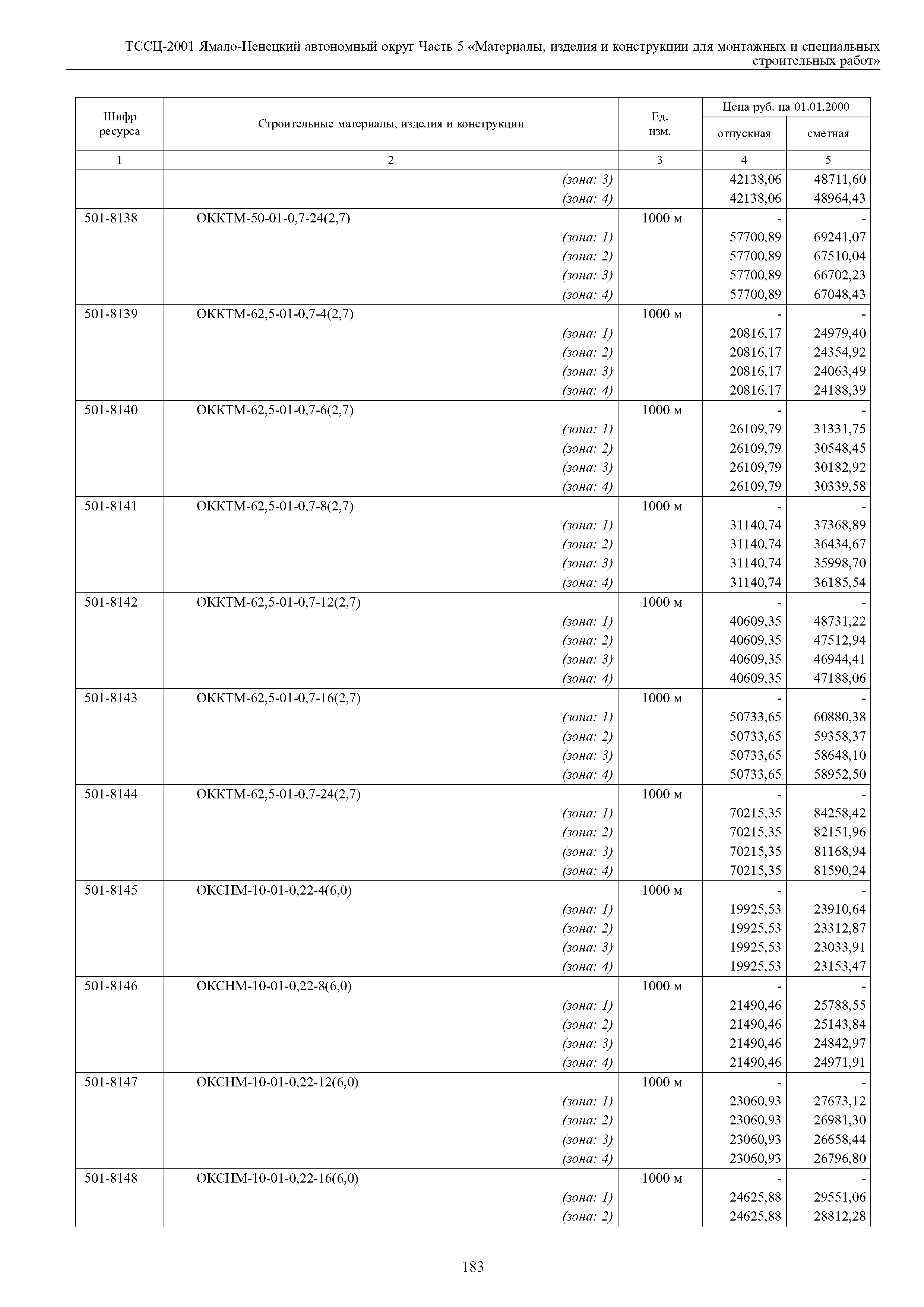 ТССЦ Ямало-Ненецкий автономный округ 05-2001