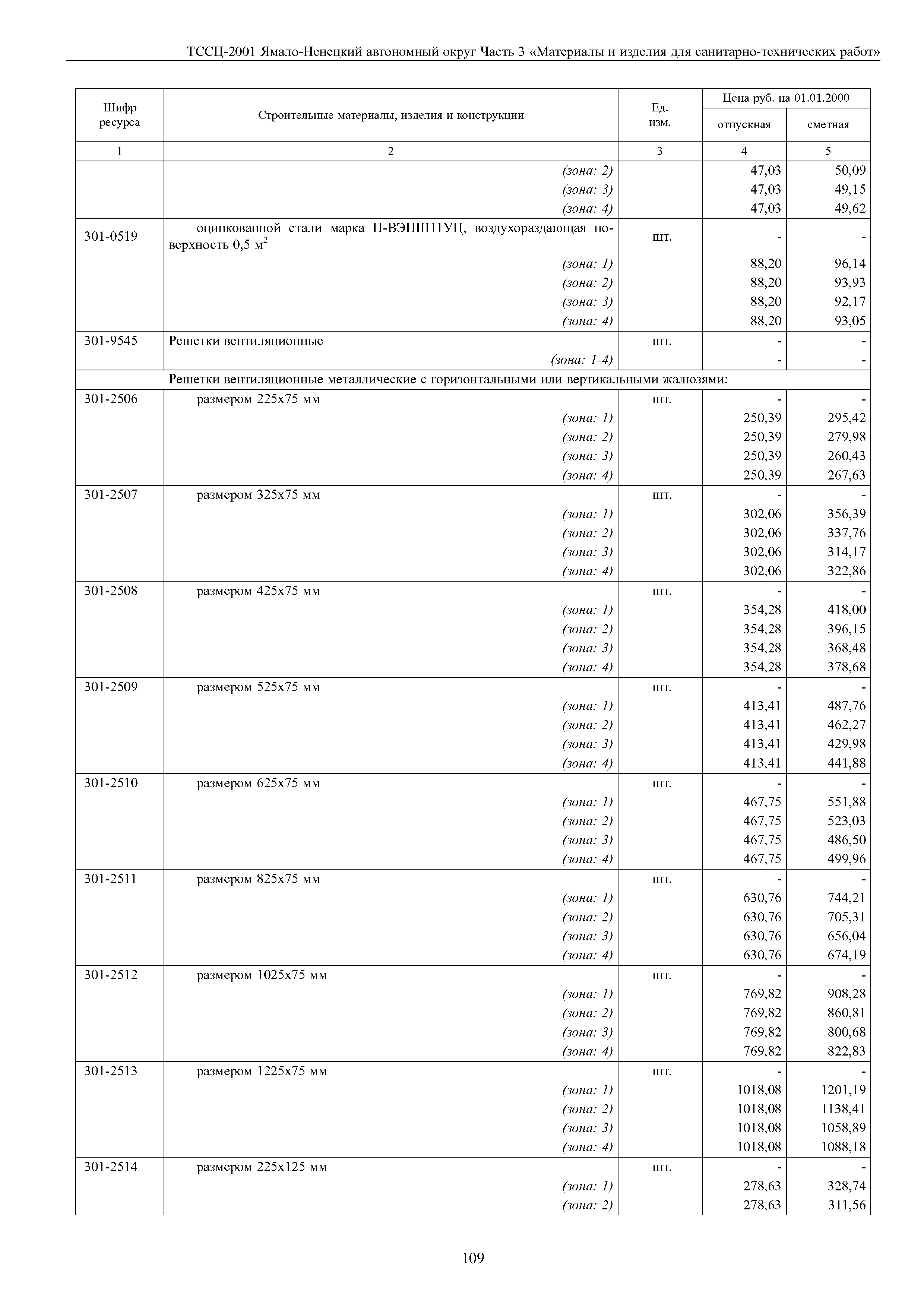 ТССЦ Ямало-Ненецкий автономный округ 03-2001