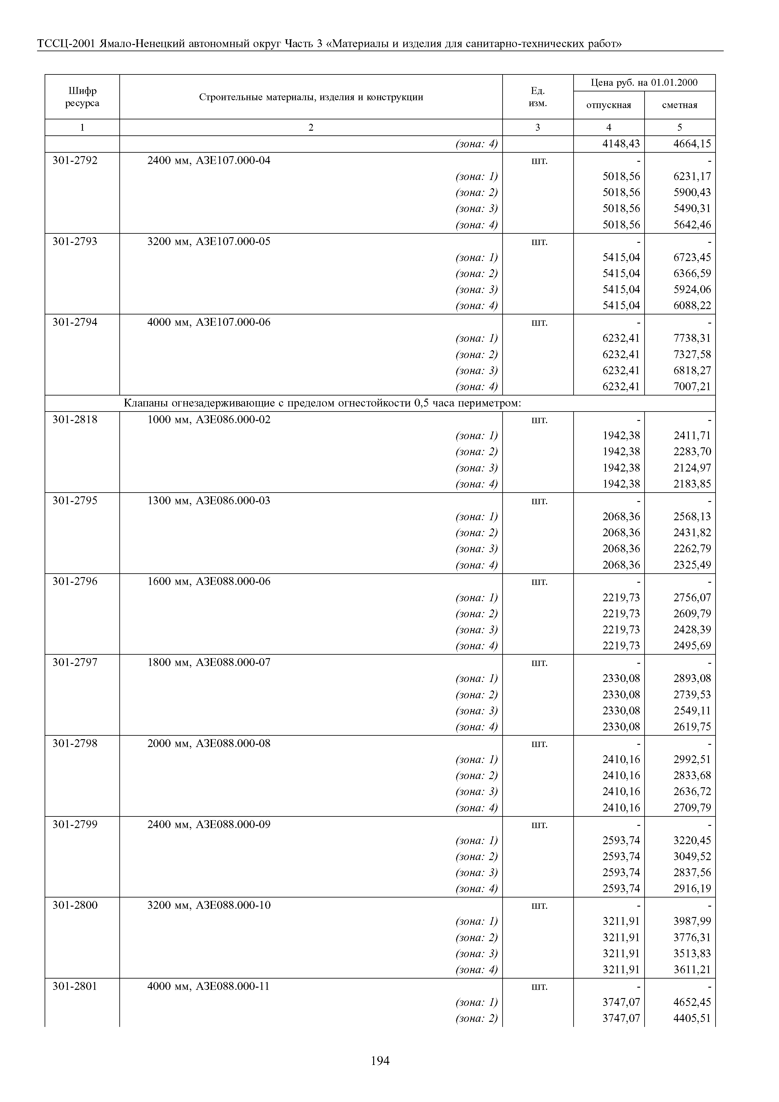 ТССЦ Ямало-Ненецкий автономный округ 03-2001