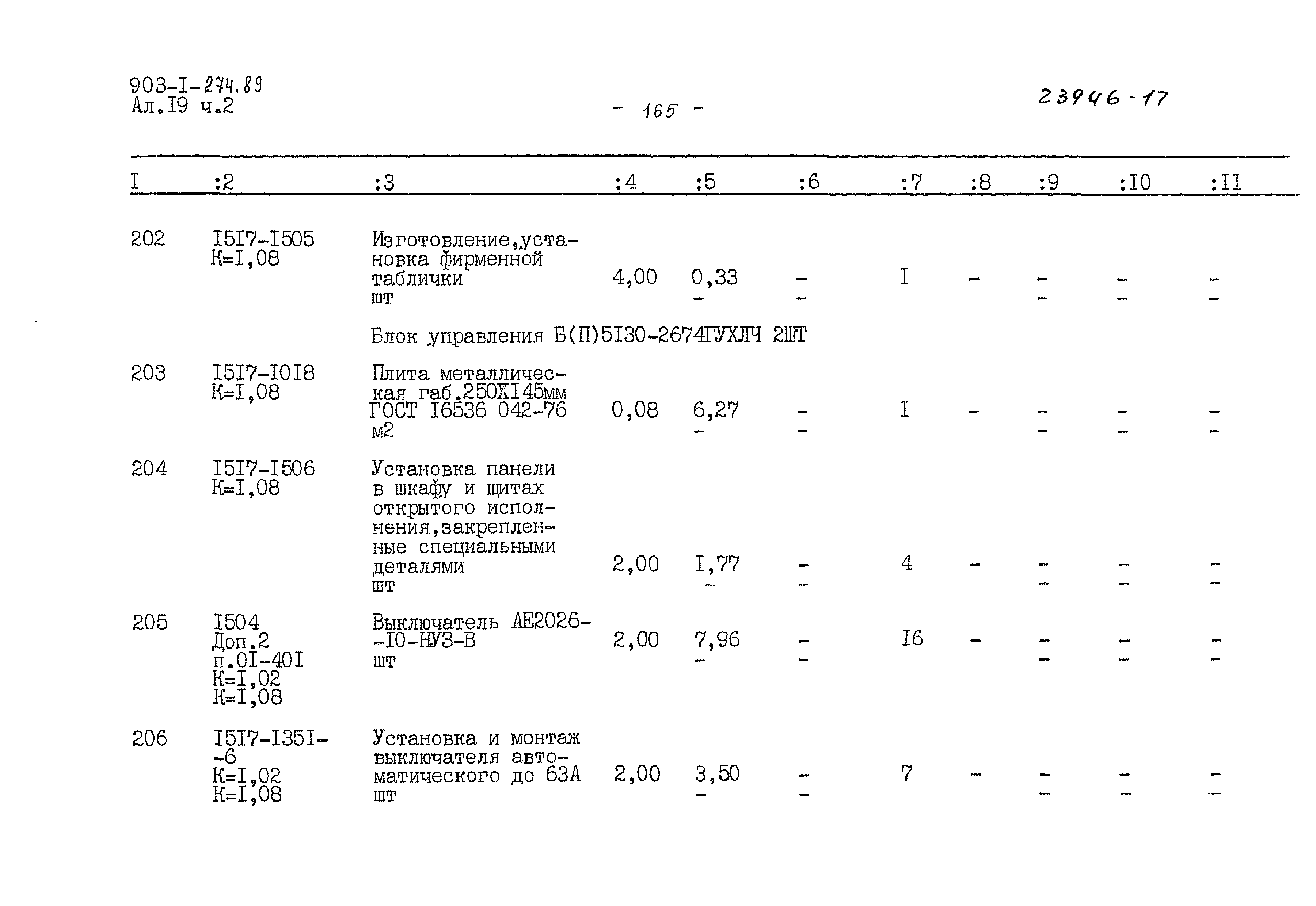 Типовой проект 903-1-274.89