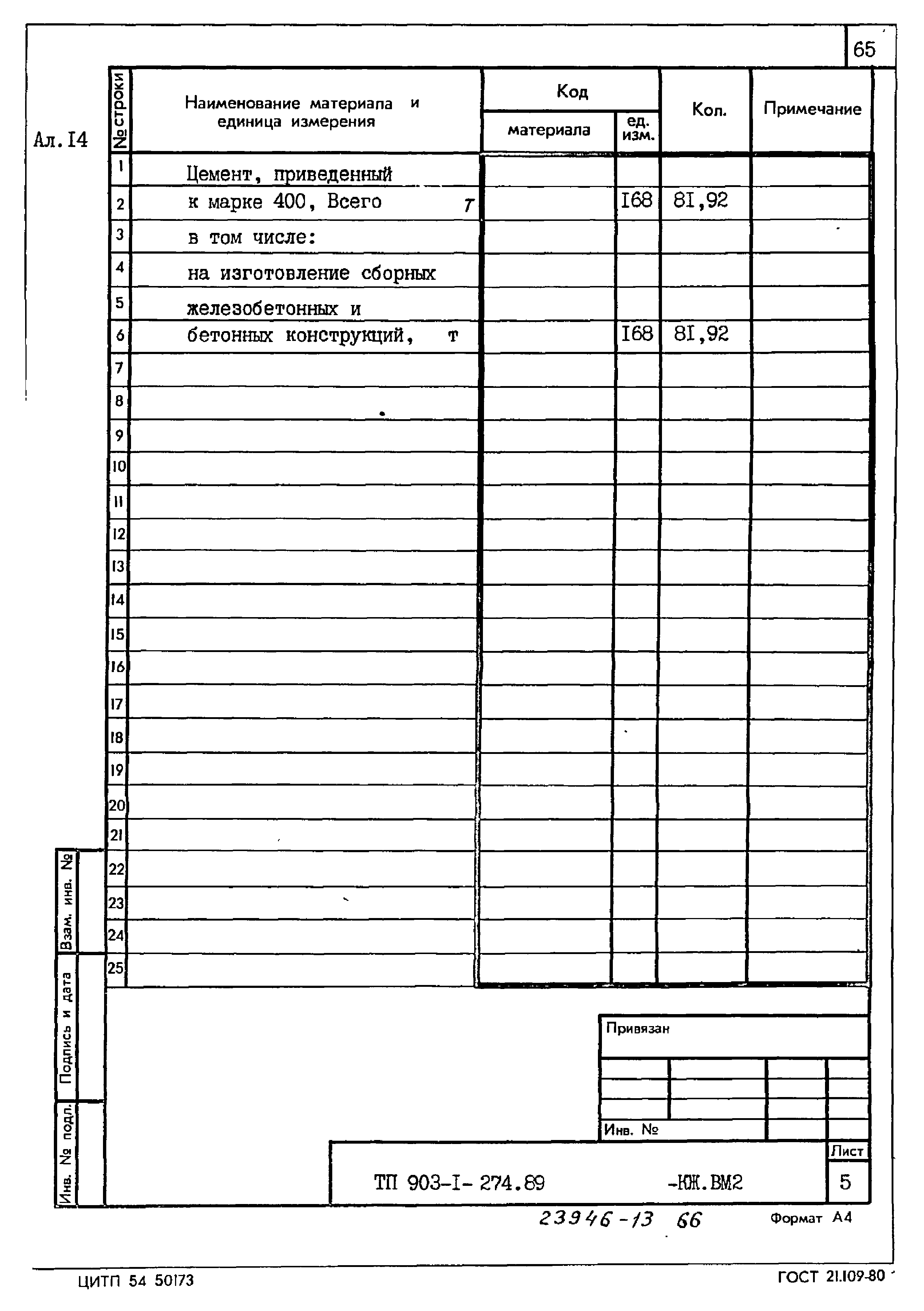 Типовой проект 903-1-274.89