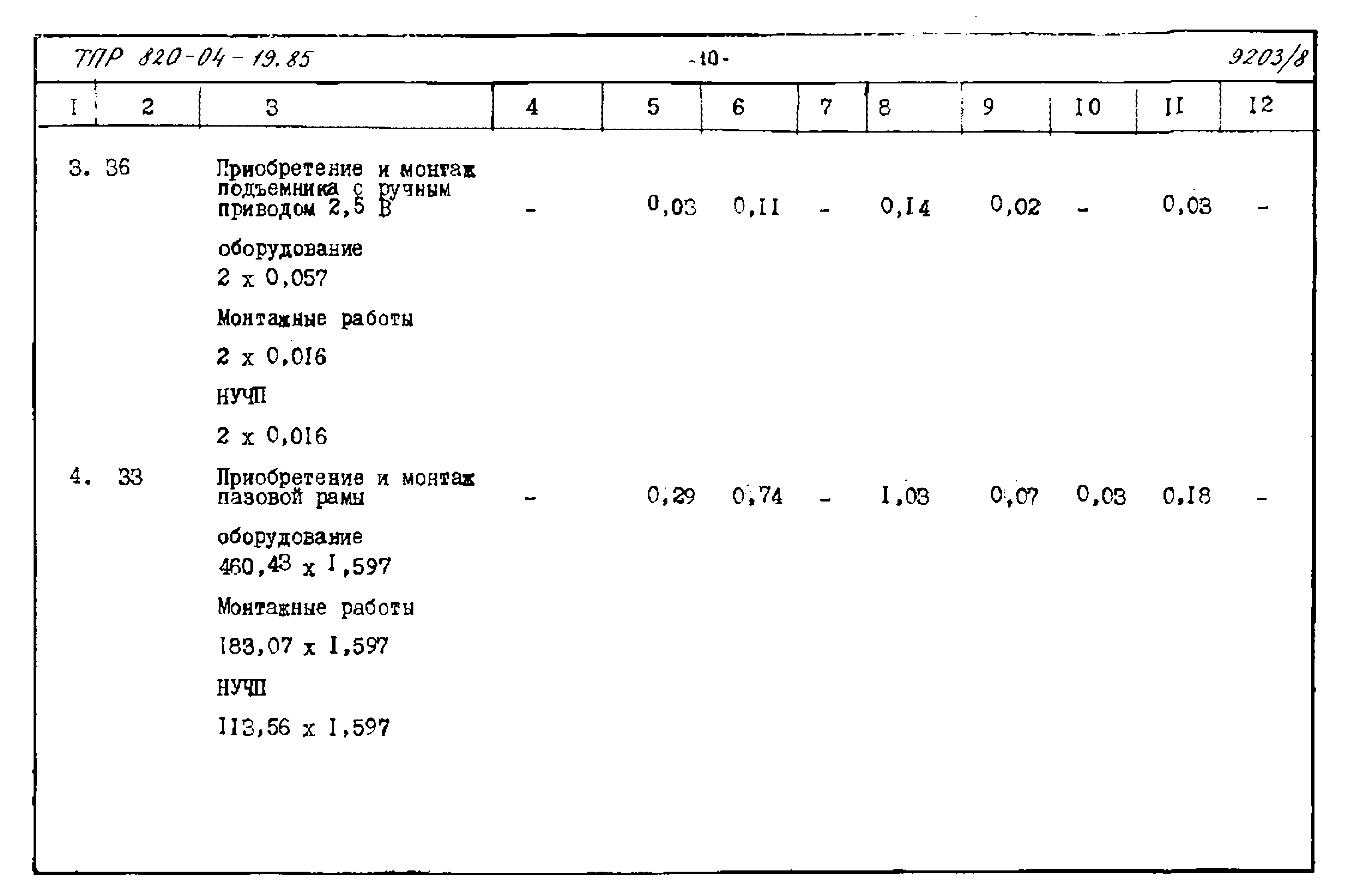 Типовые проектные решения 820-04-19.85