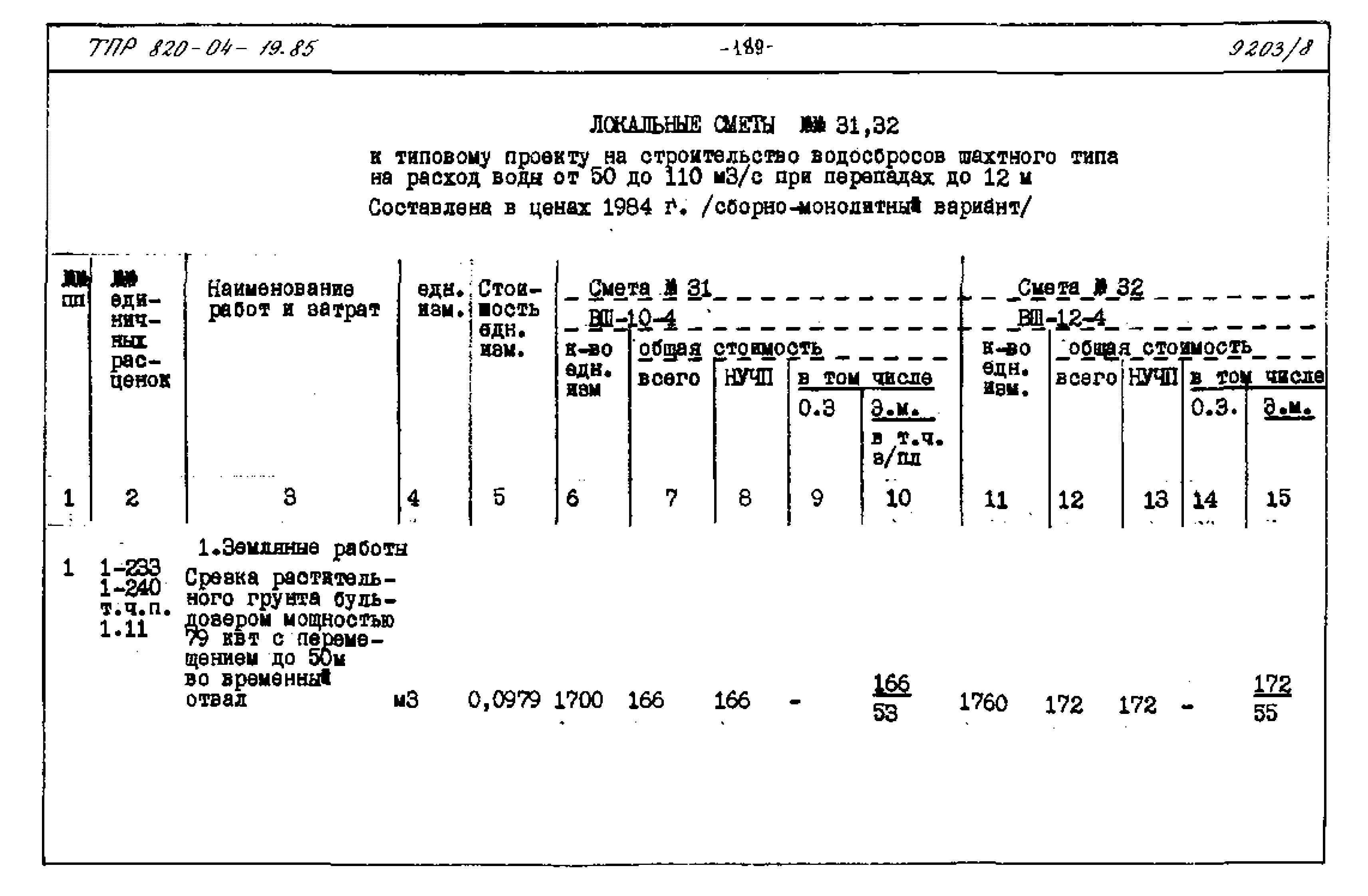 Типовые проектные решения 820-04-19.85