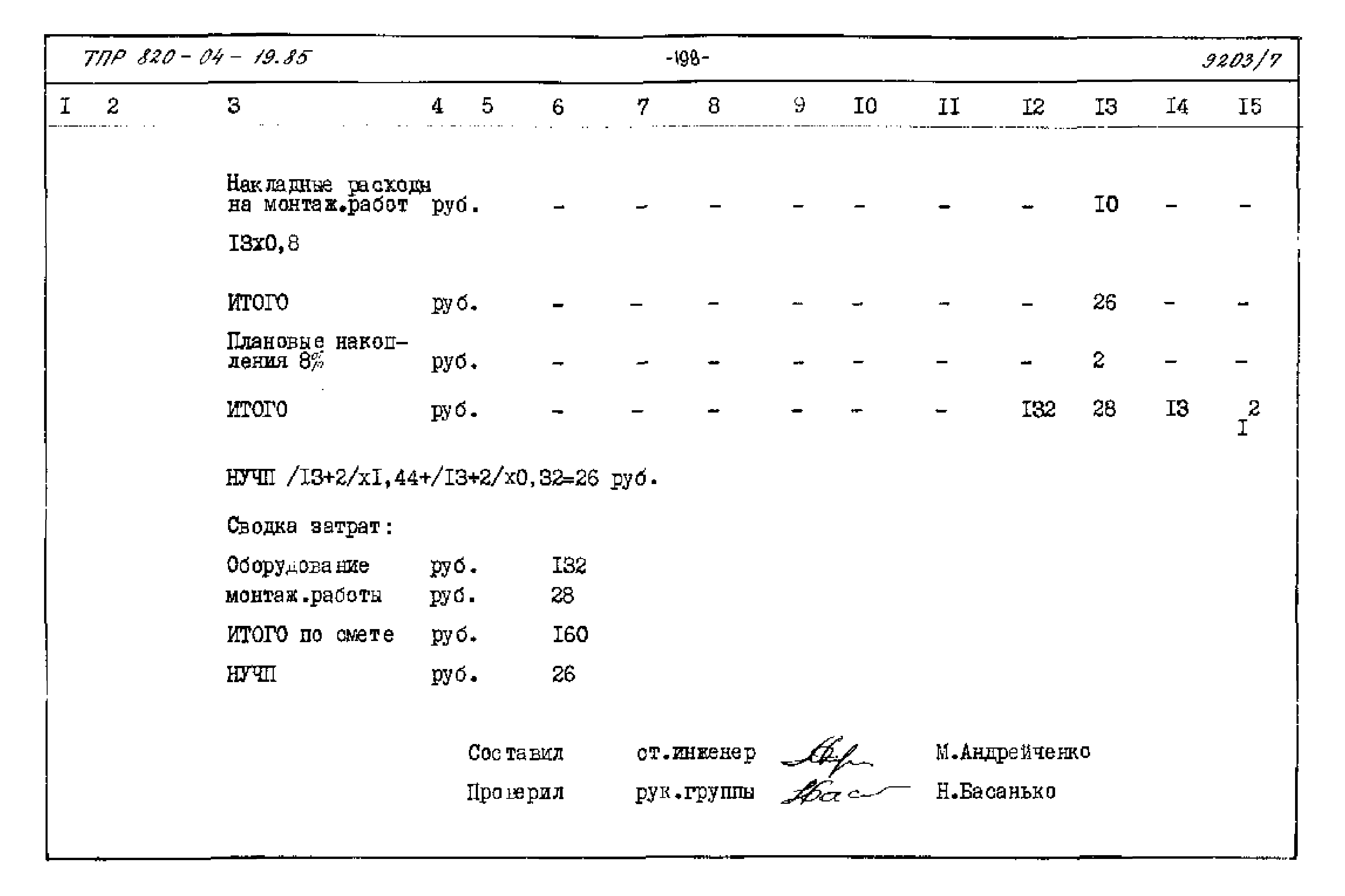 Типовые проектные решения 820-04-19.85