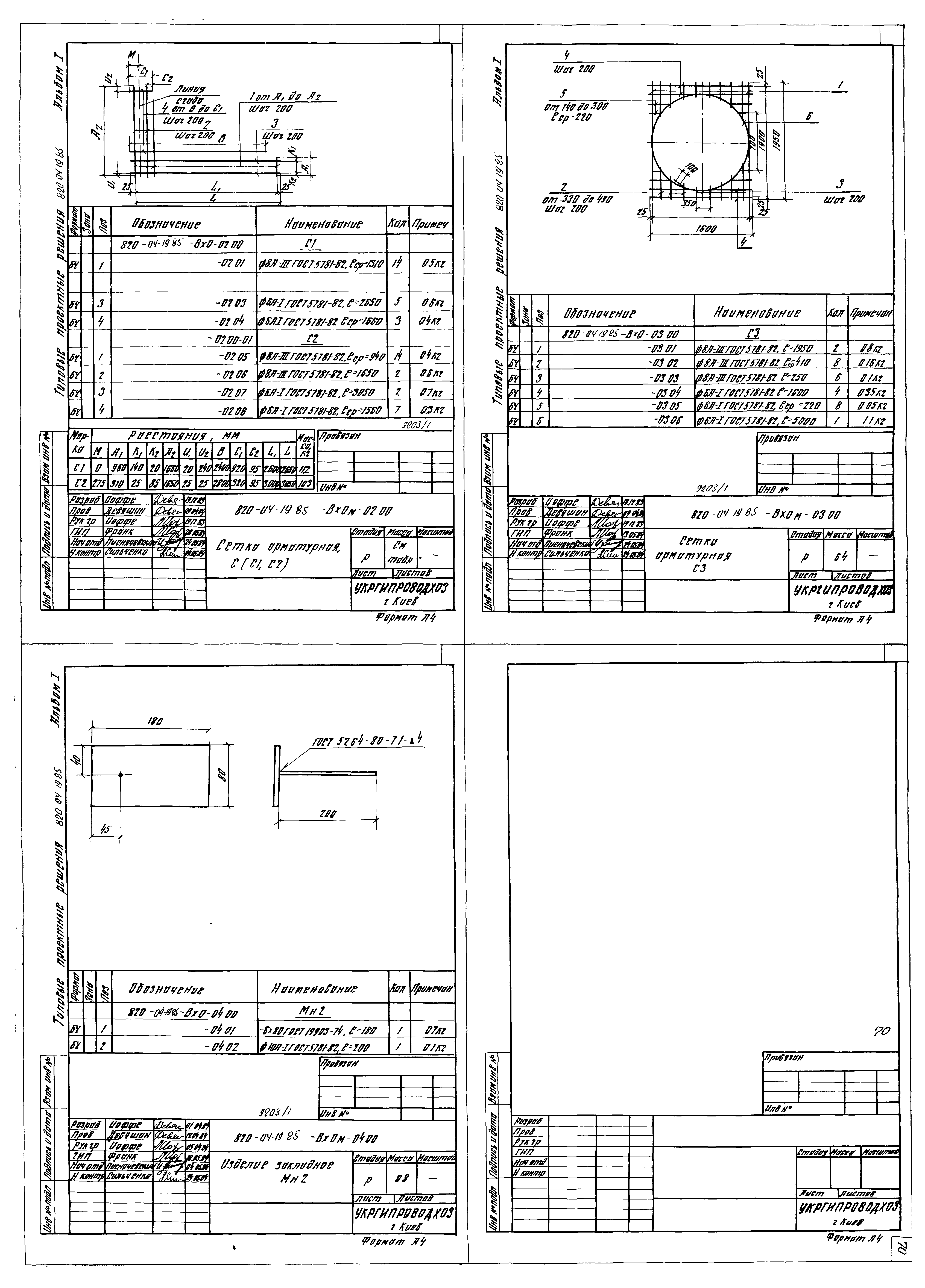 Типовые проектные решения 820-04-19.85