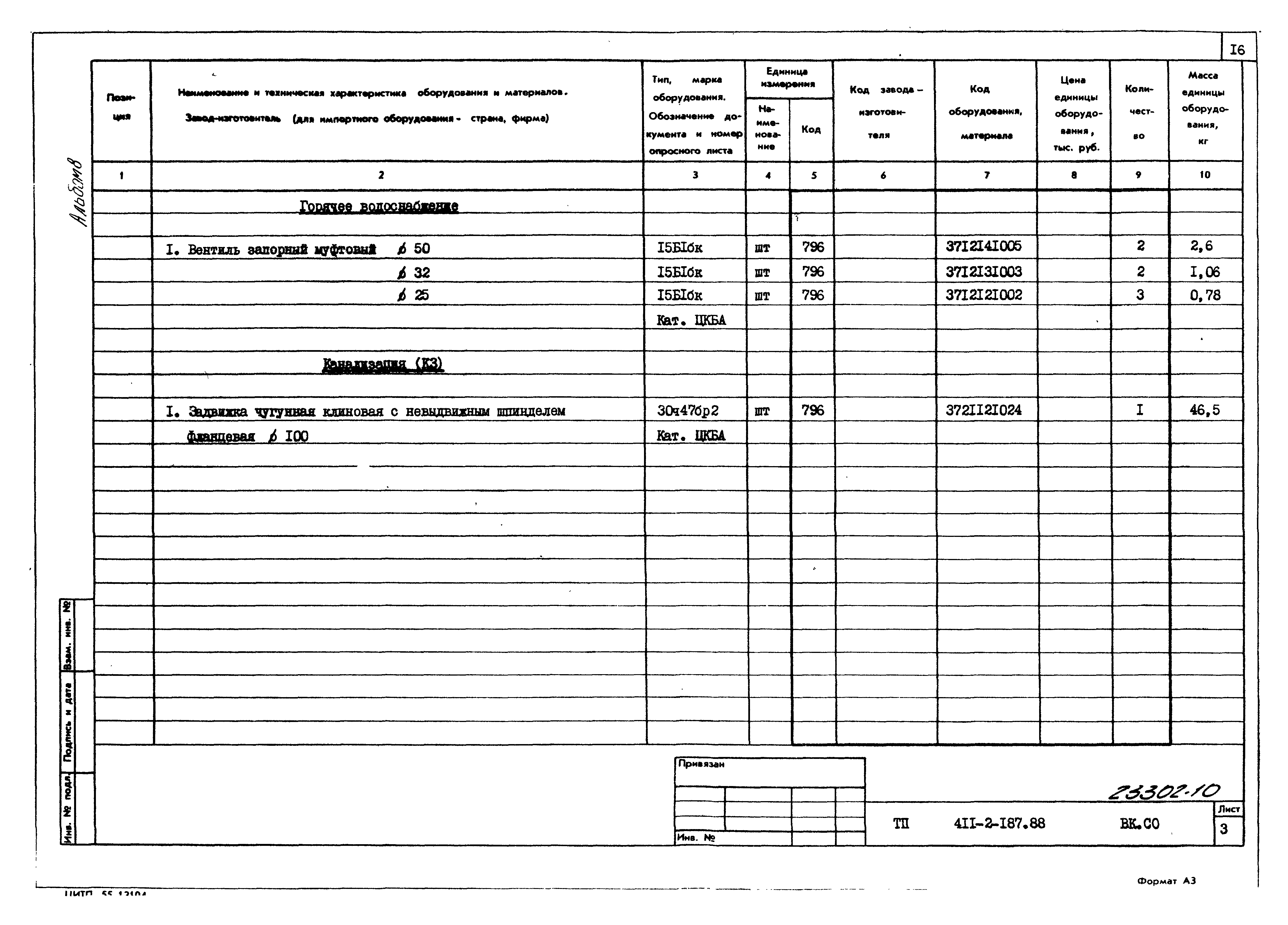 Типовой проект 411-2-187.88