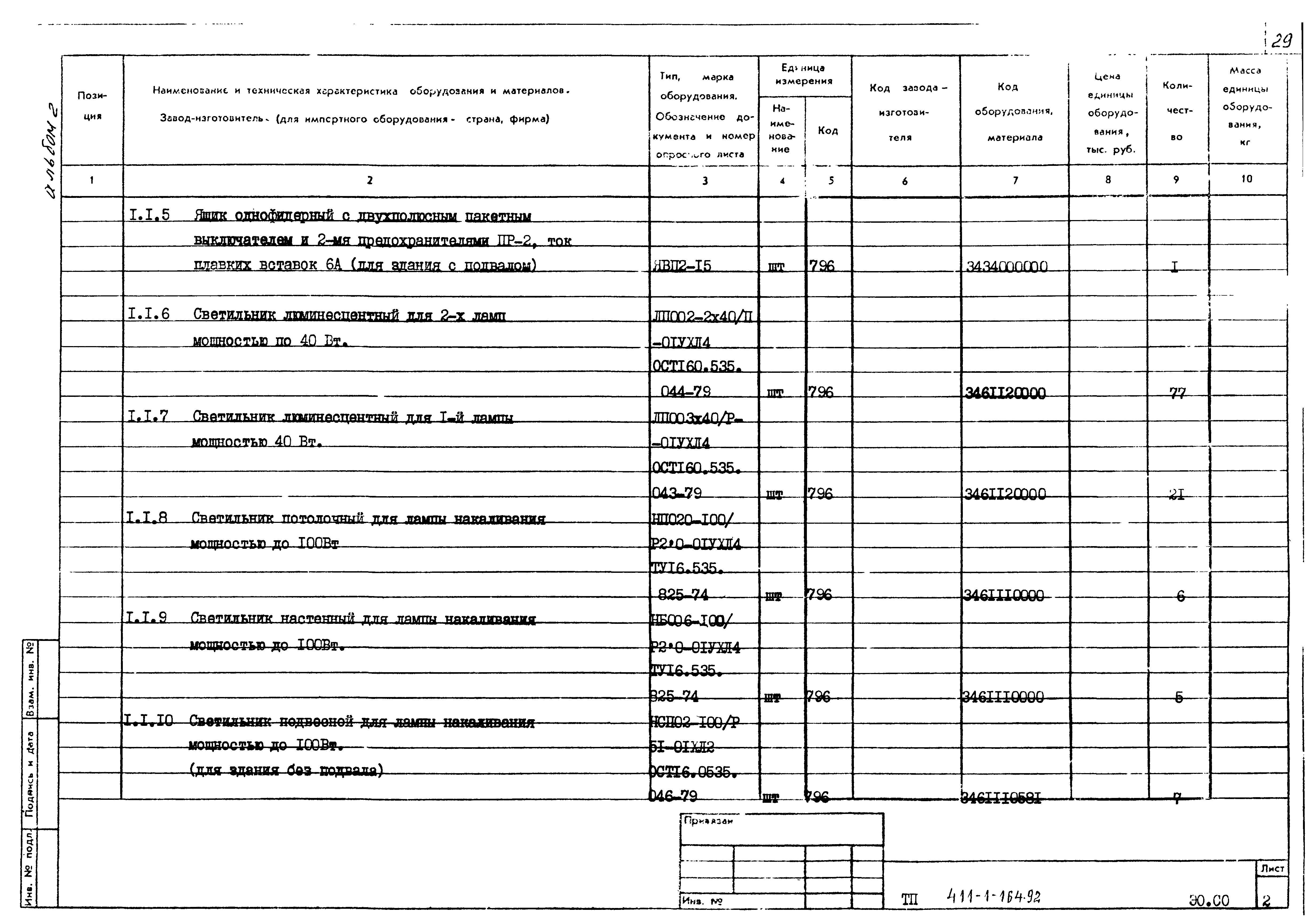 Типовой проект 411-1-164.92