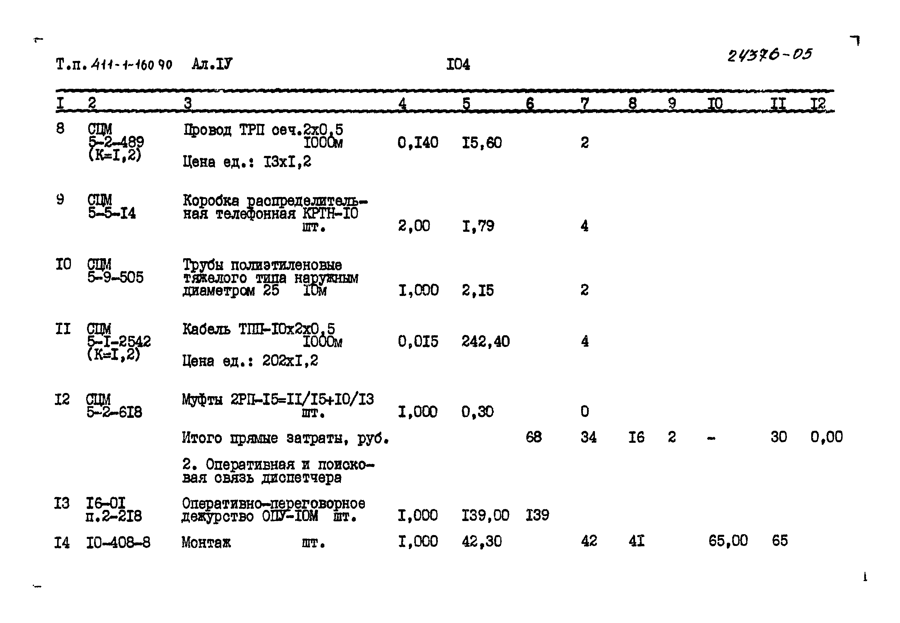 Типовой проект 411-1-160.90