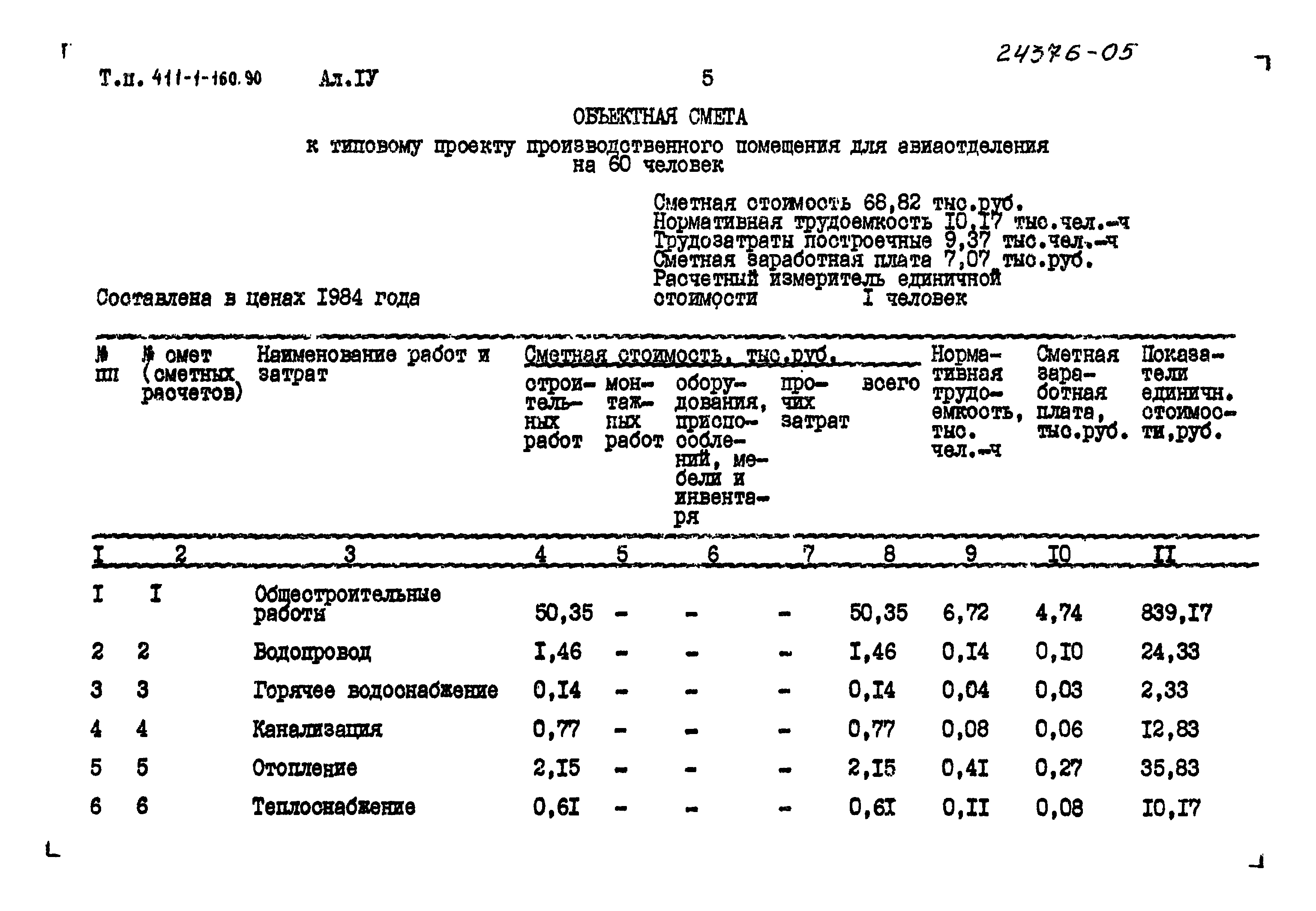 Типовой проект 411-1-160.90