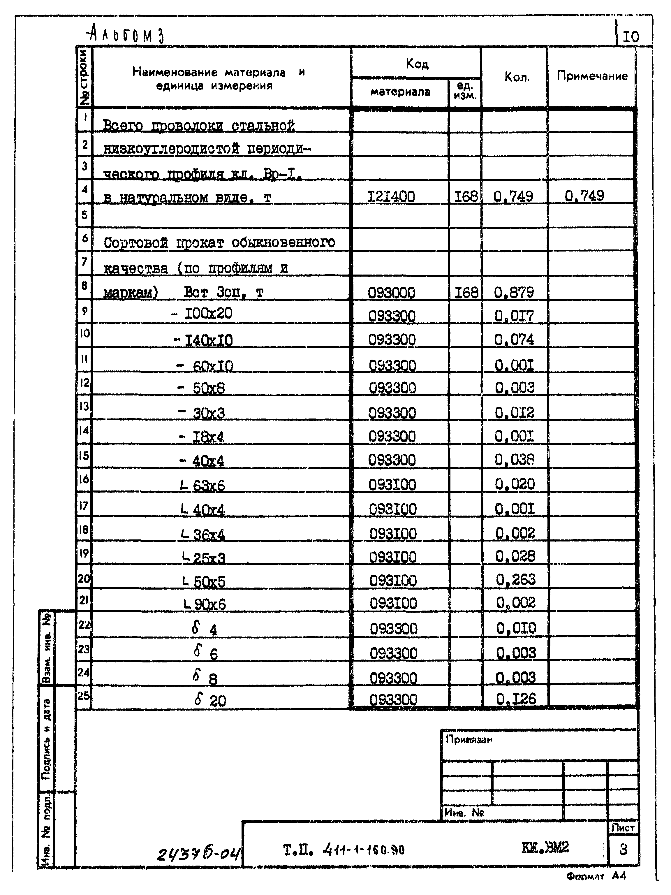 Типовой проект 411-1-160.90