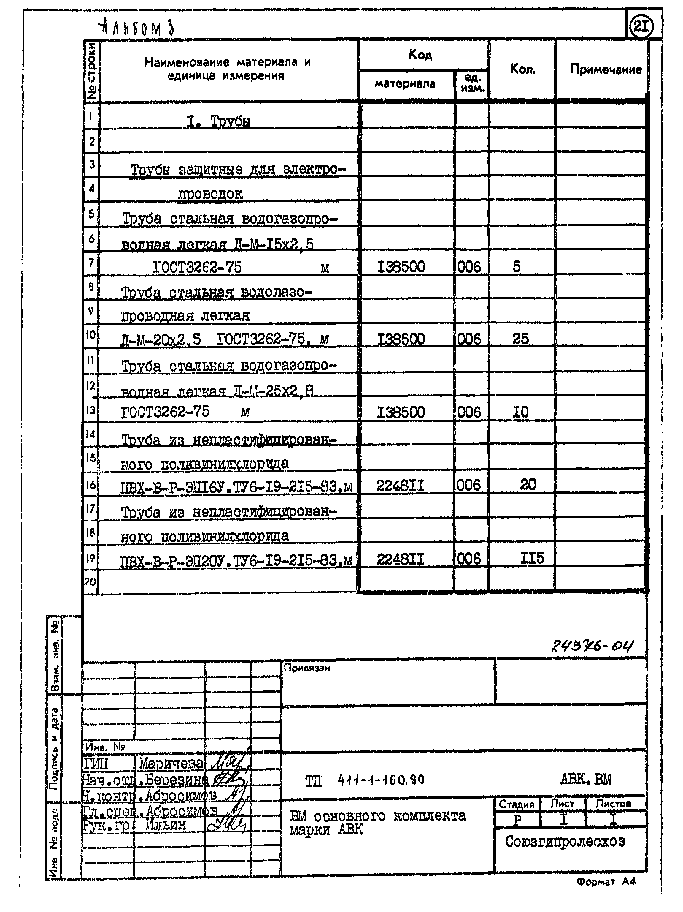 Типовой проект 411-1-160.90