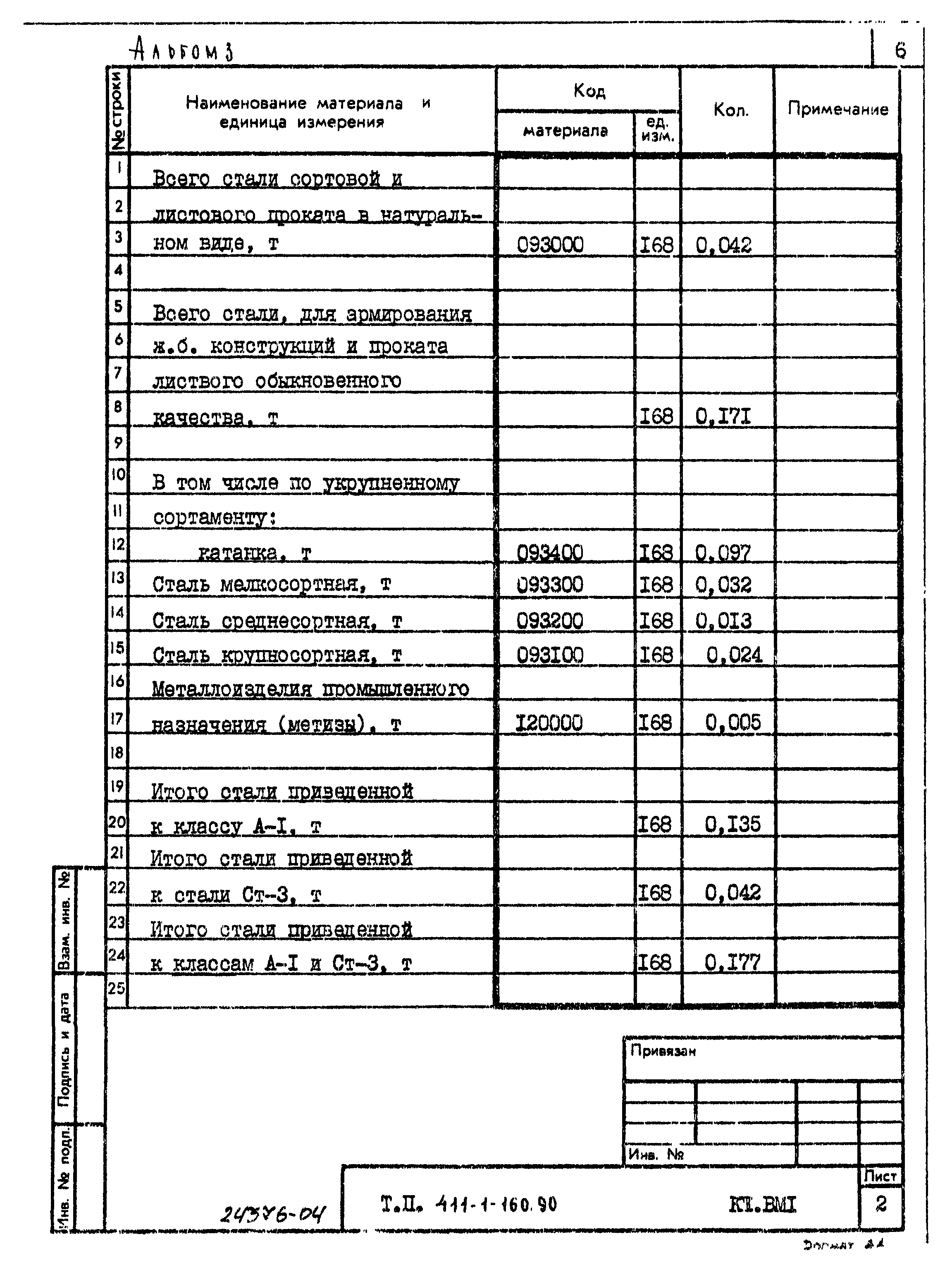 Типовой проект 411-1-160.90