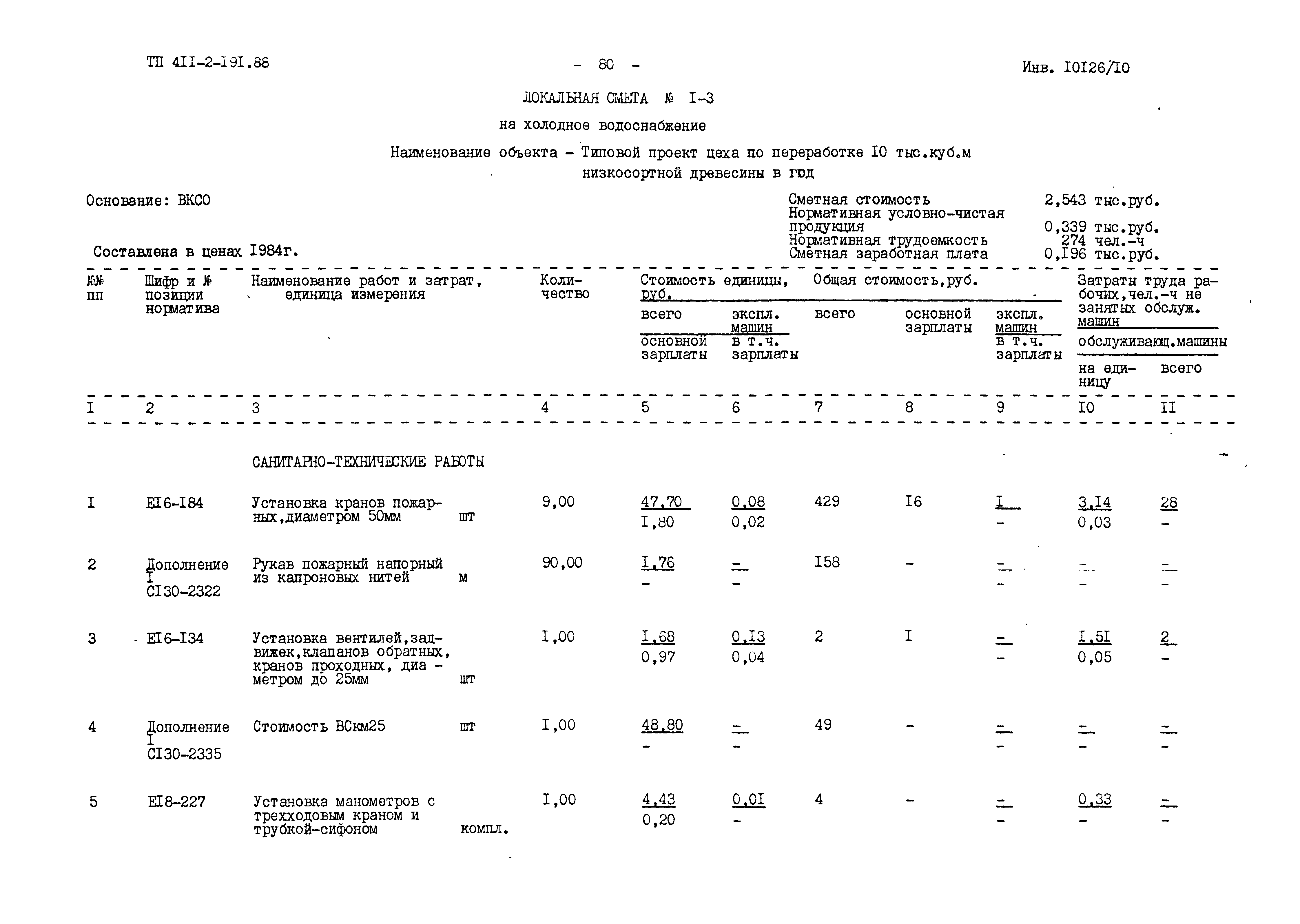 Типовой проект 411-2-191.88