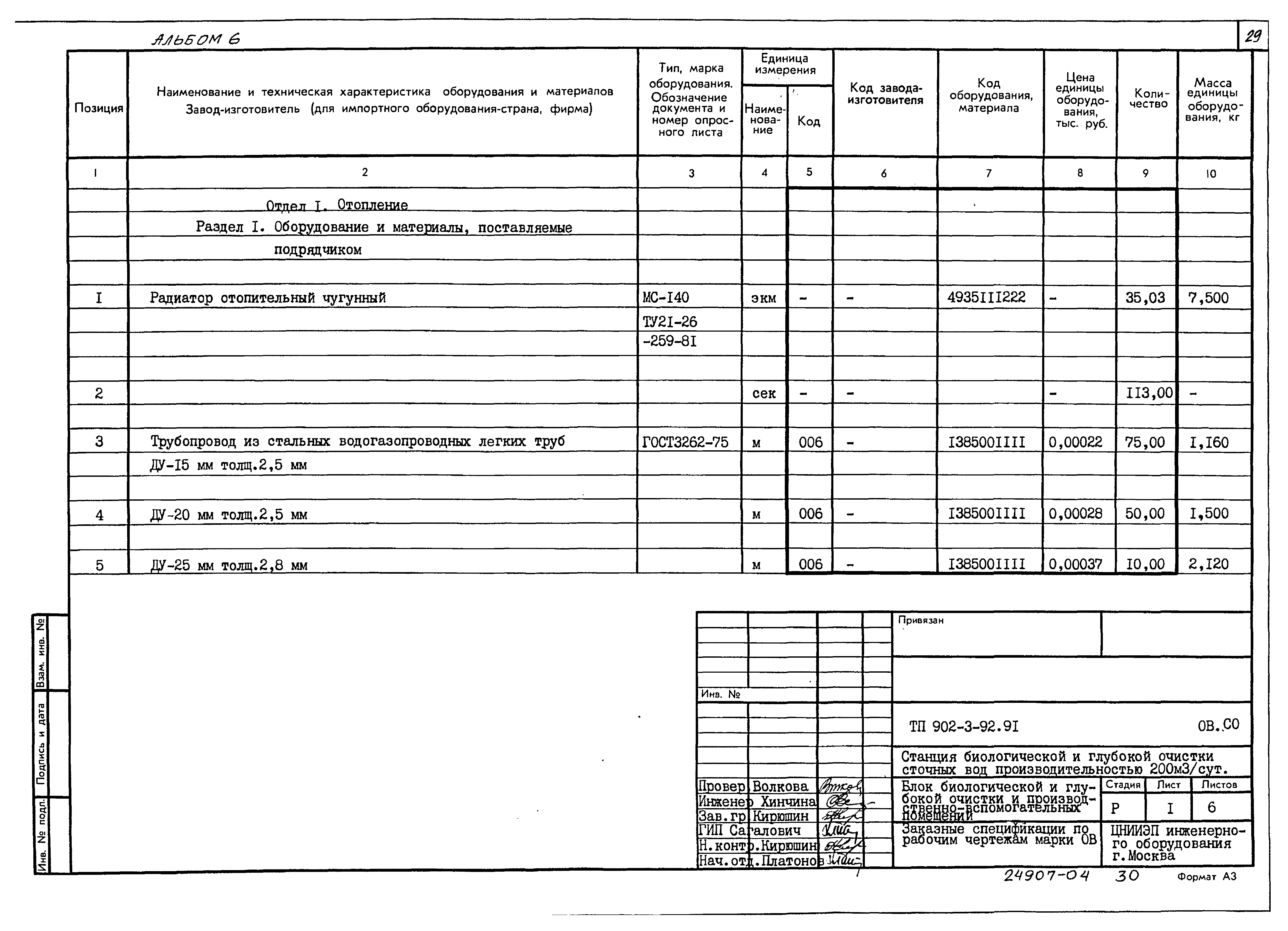 Типовой проект 902-3-91.91