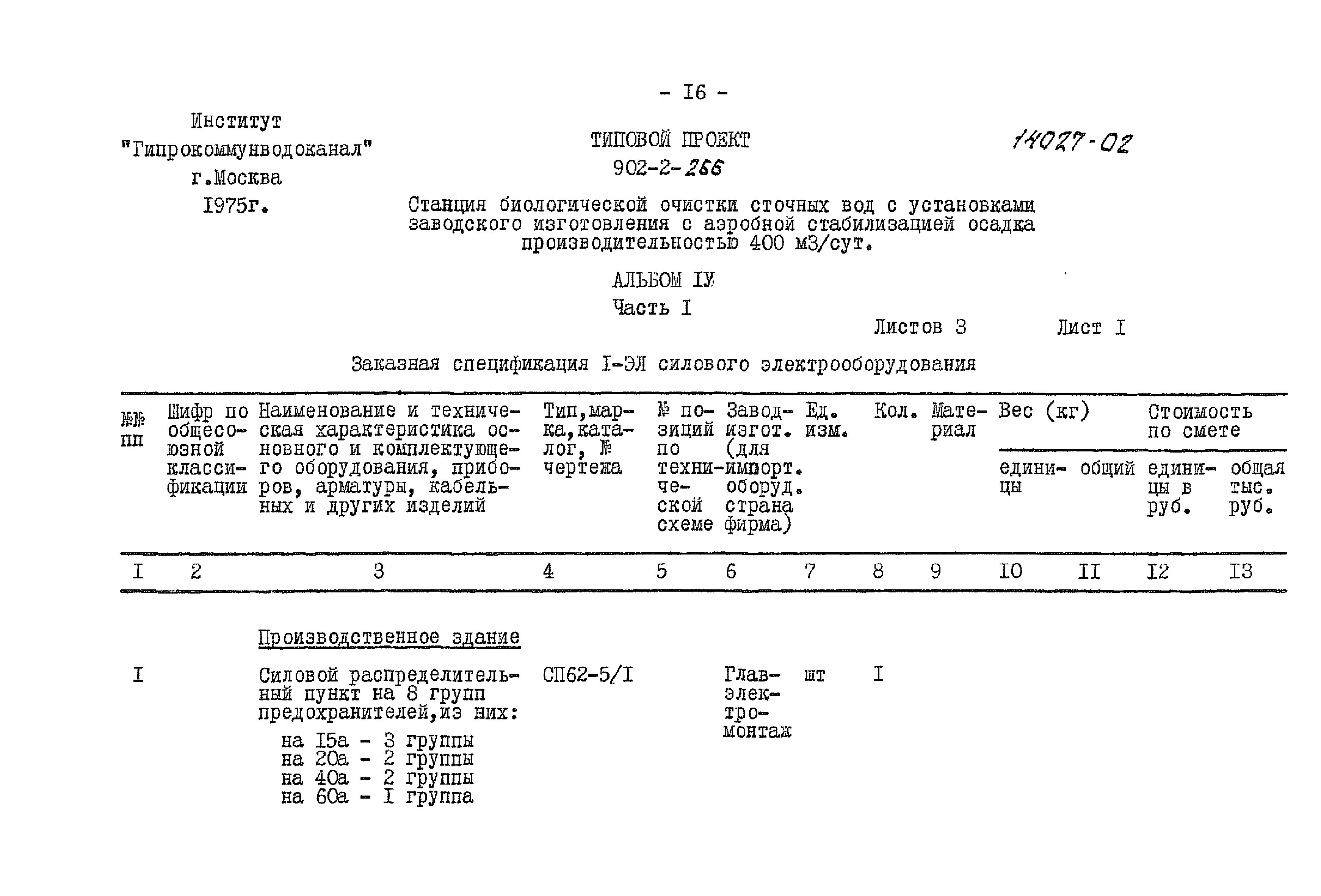 Типовой проект 902-2-266