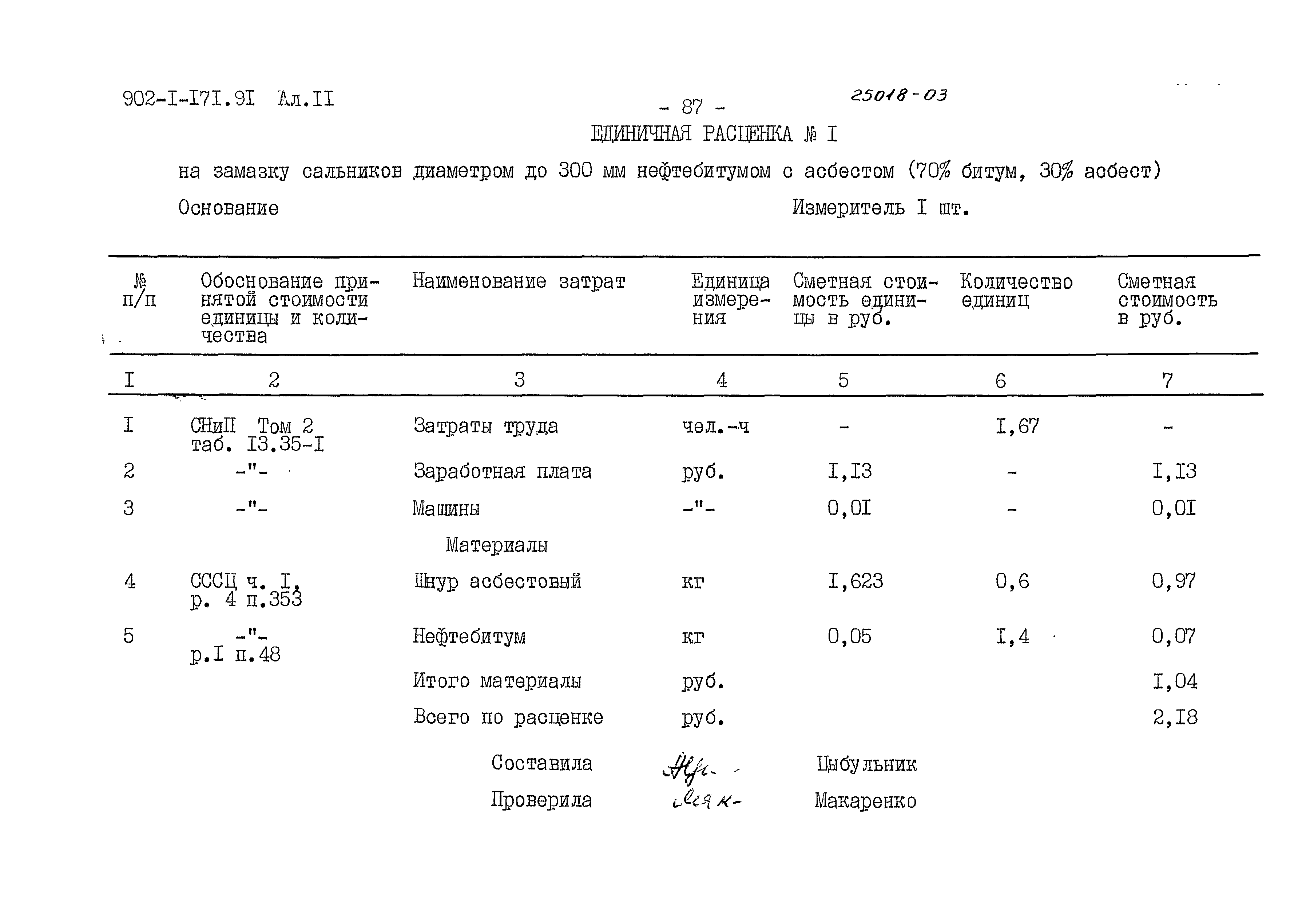 Типовой проект 902-1-171.91