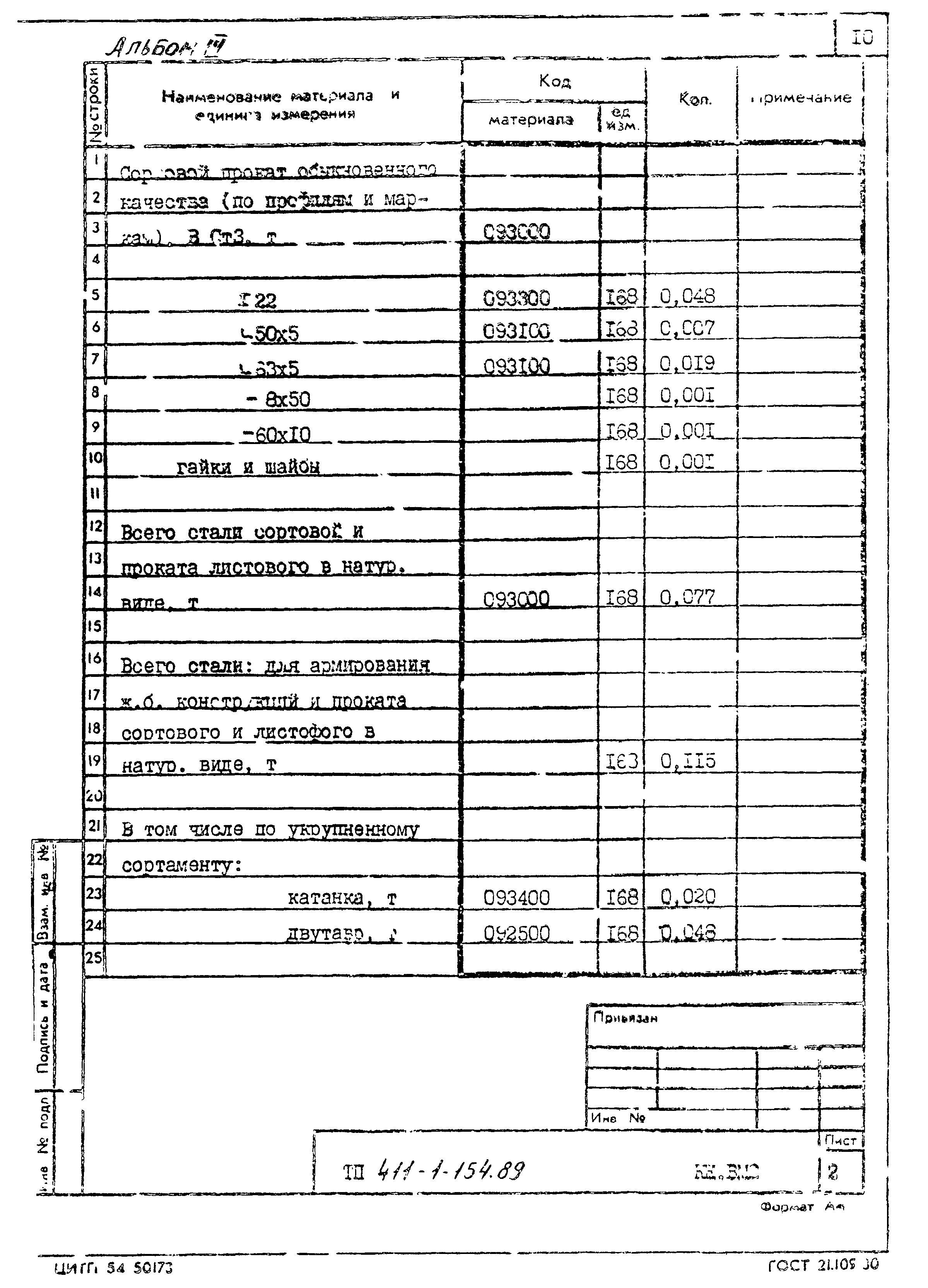 Типовой проект 411-1-154.89