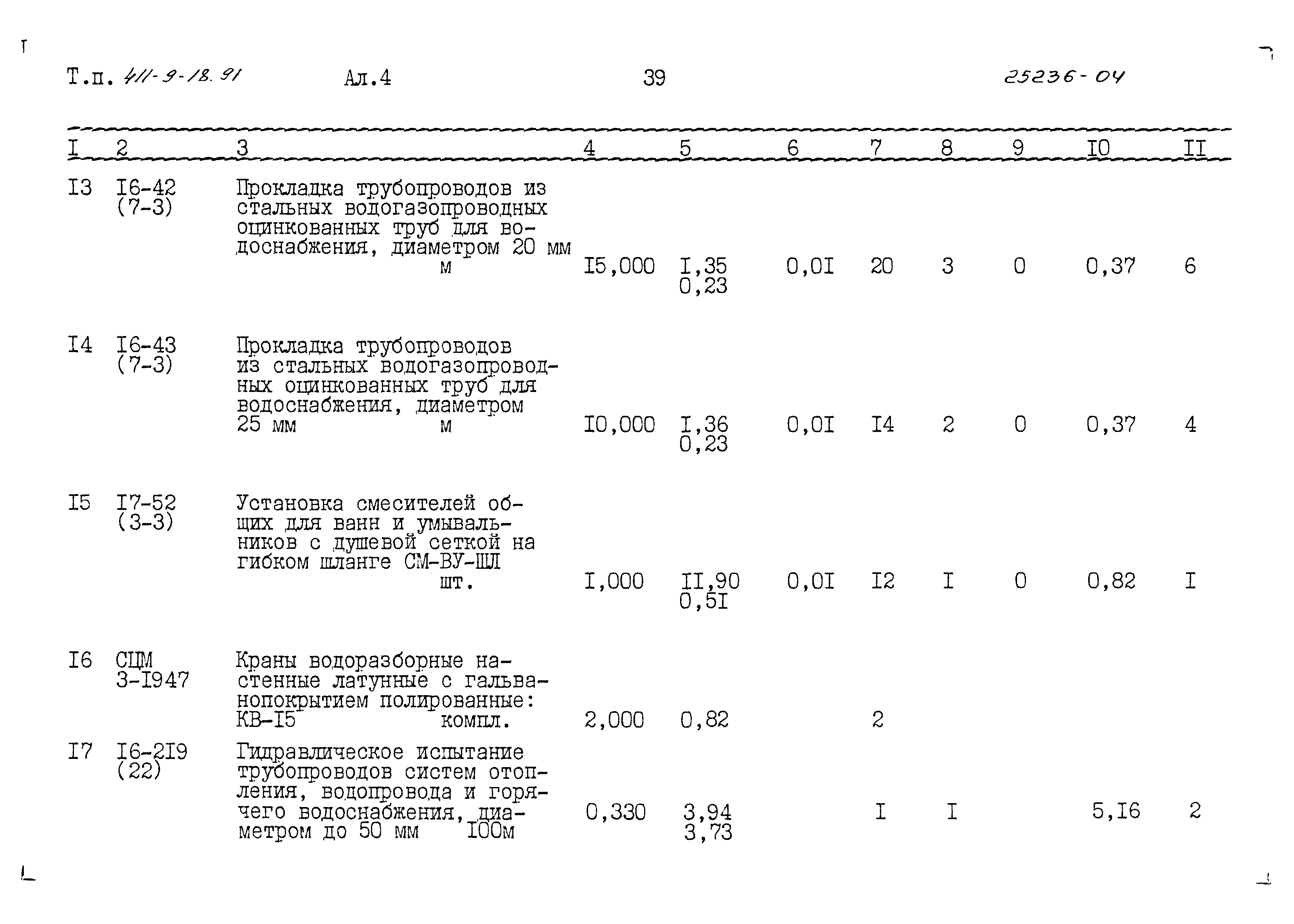 Типовой проект 411-9-18.91