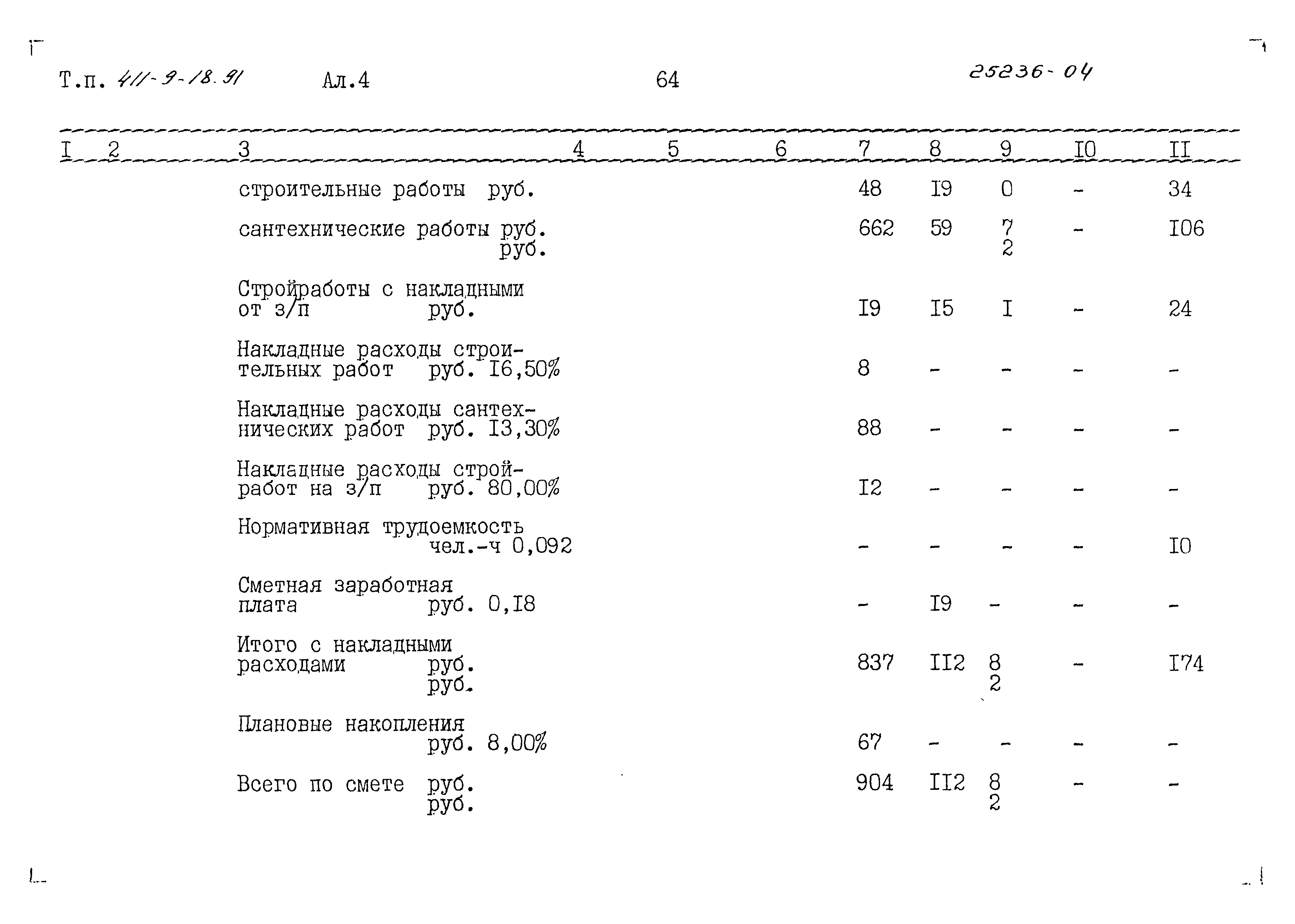 Типовой проект 411-9-18.91