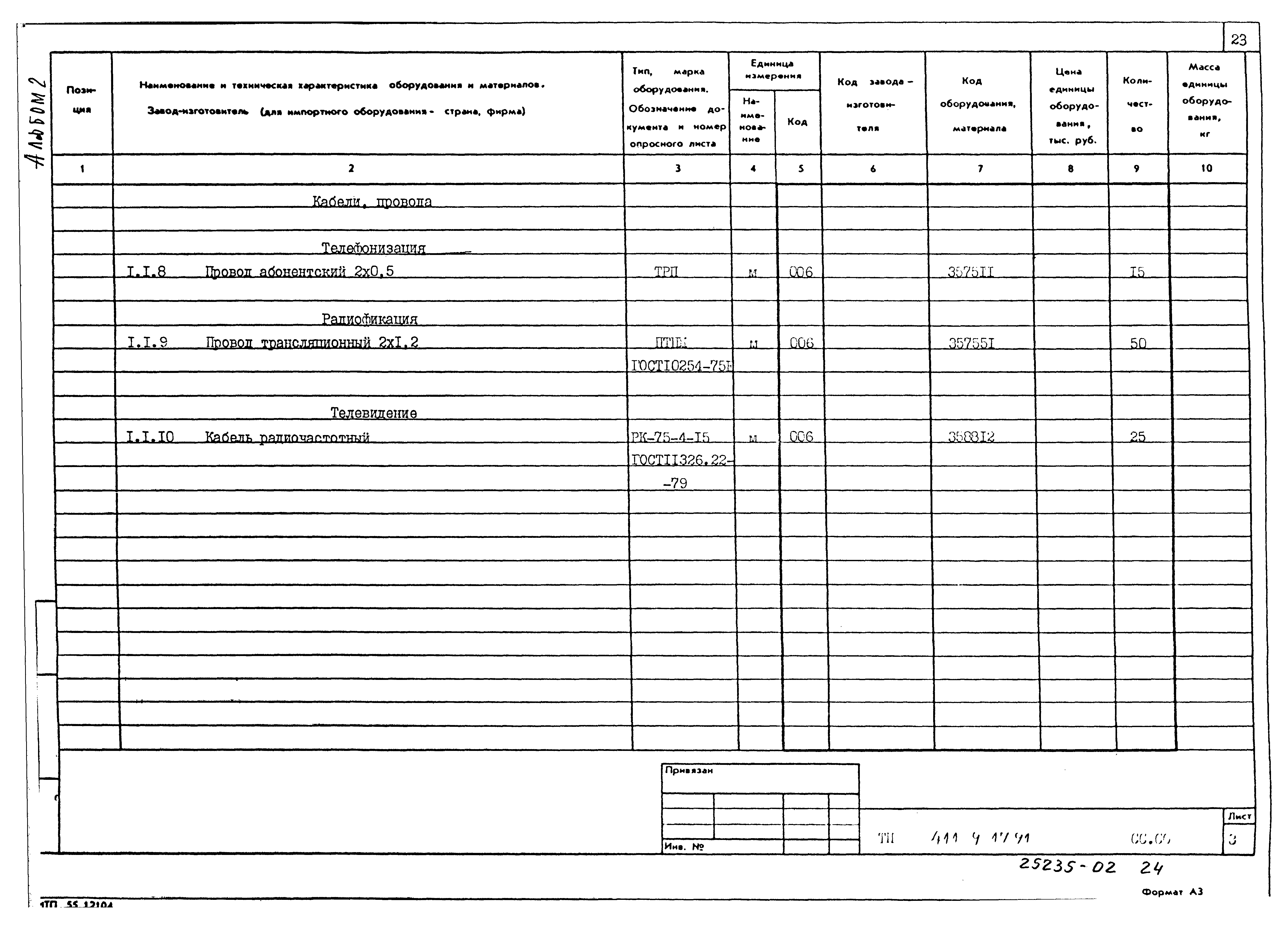 Типовой проект 411-9-17.91