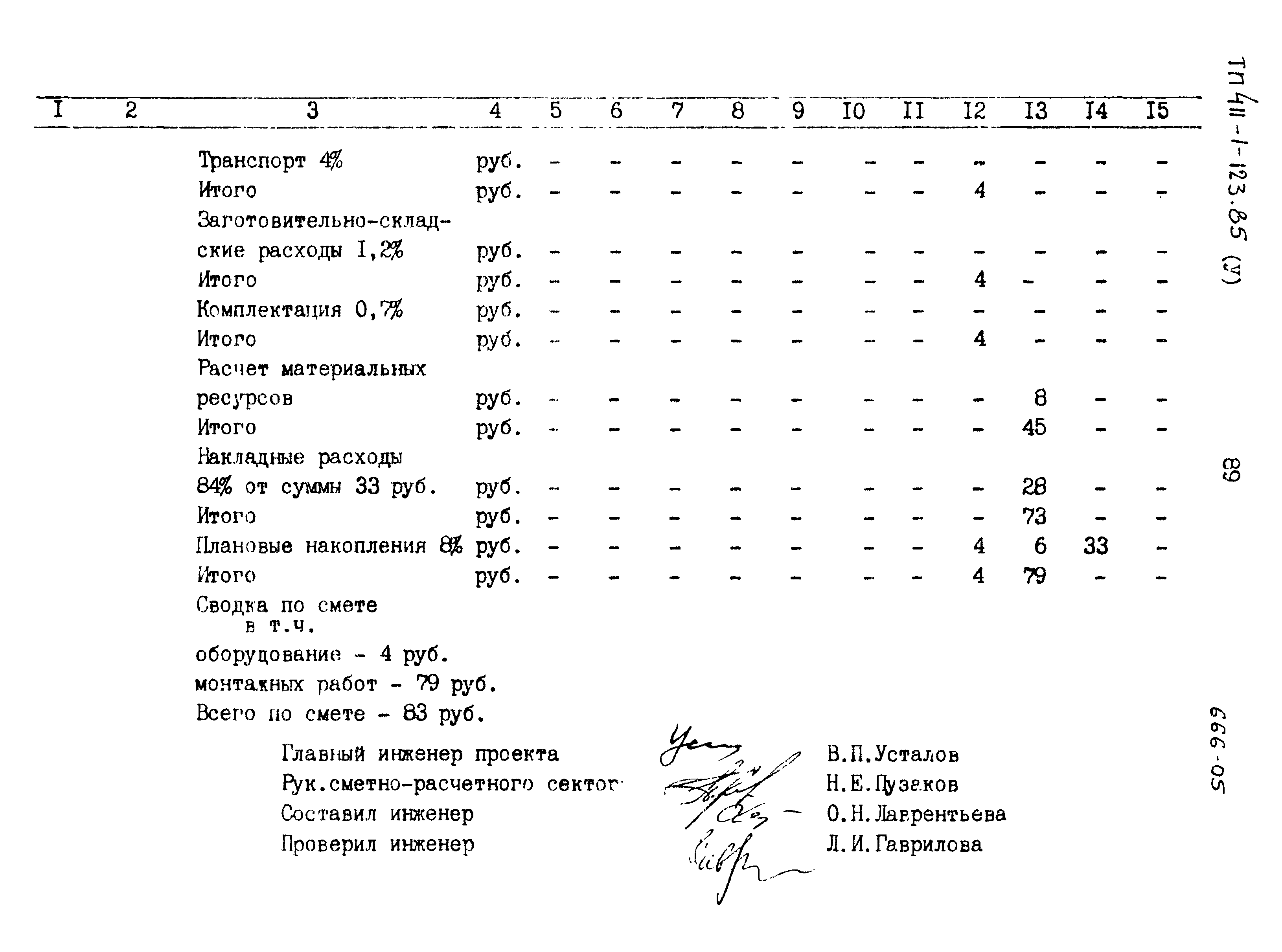 Типовой проект 411-1-123.85