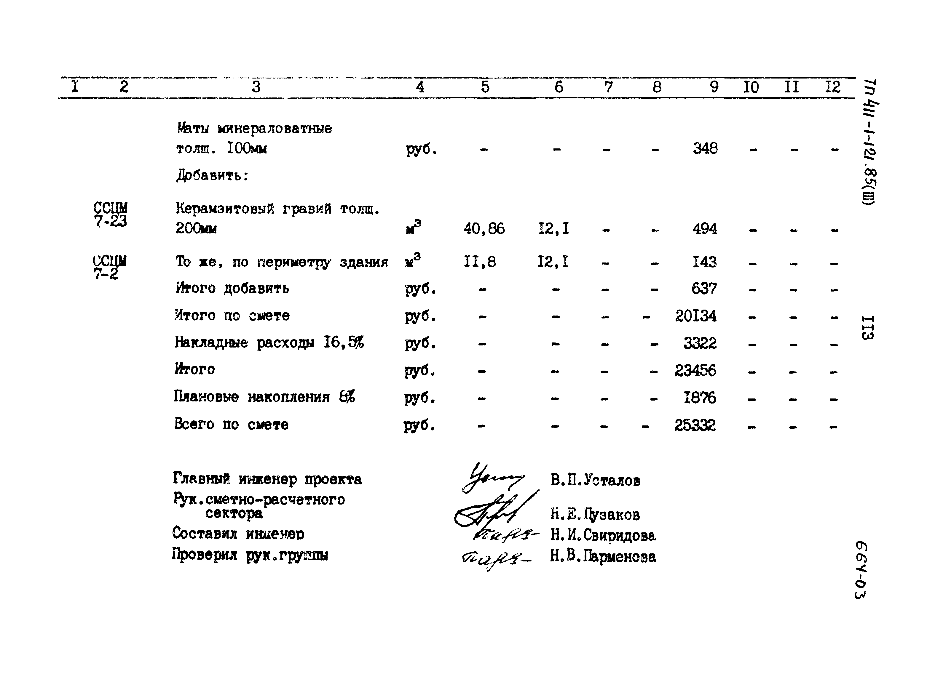 Типовой проект 411-1-121.85