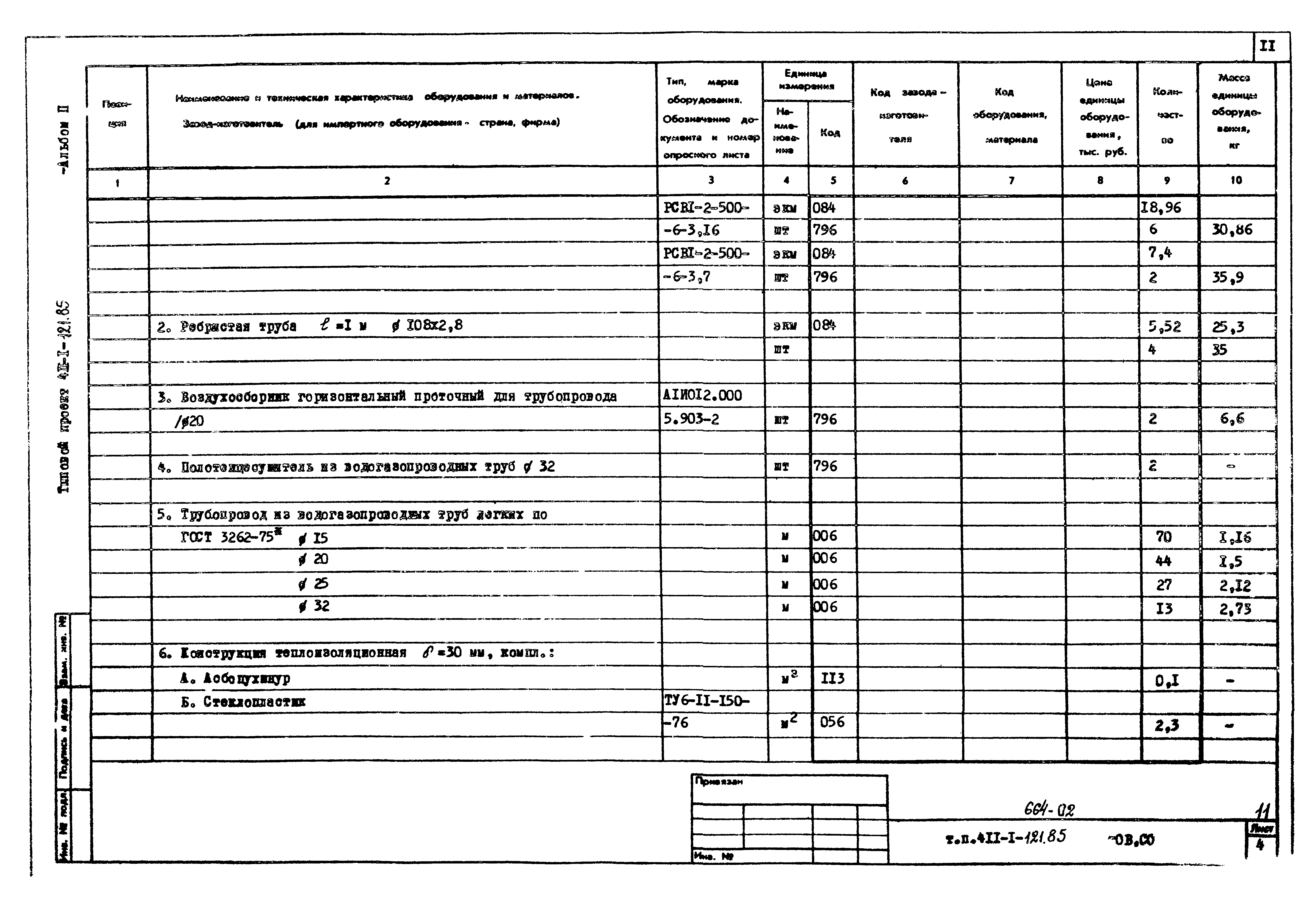 Типовой проект 411-1-121.85