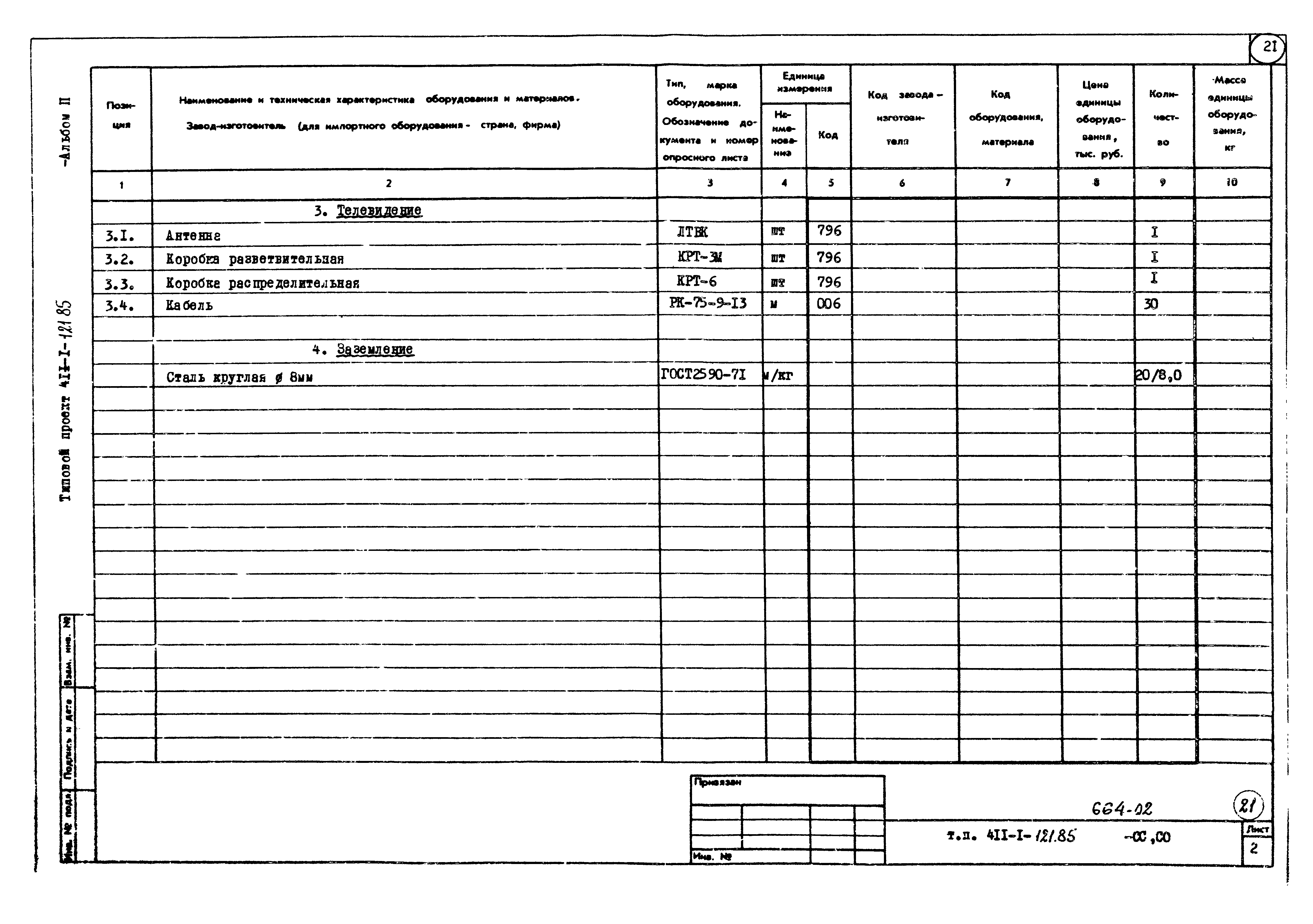 Типовой проект 411-1-121.85