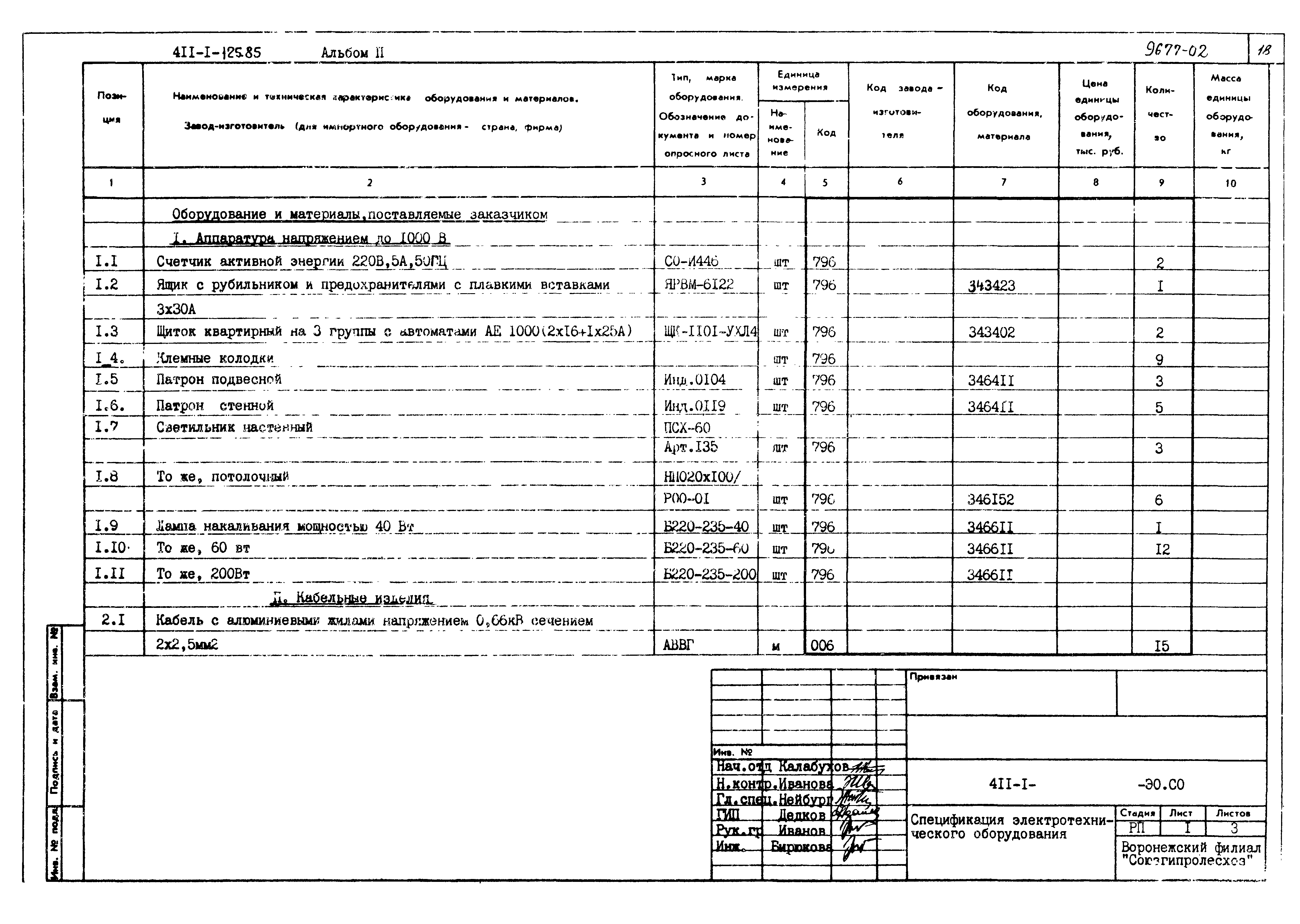 Типовой проект 411-1-125.85