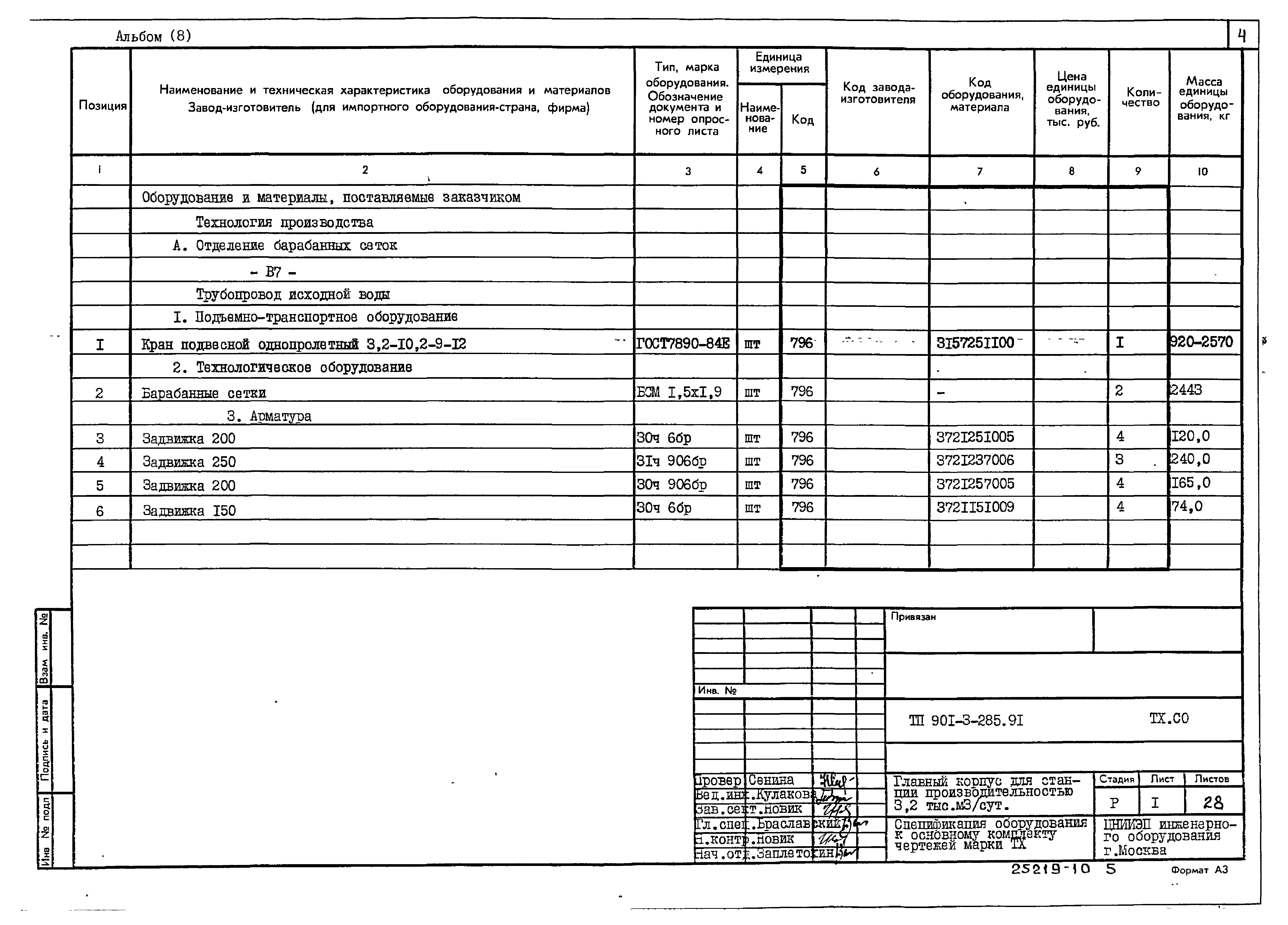 Типовой проект 901-3-285.91