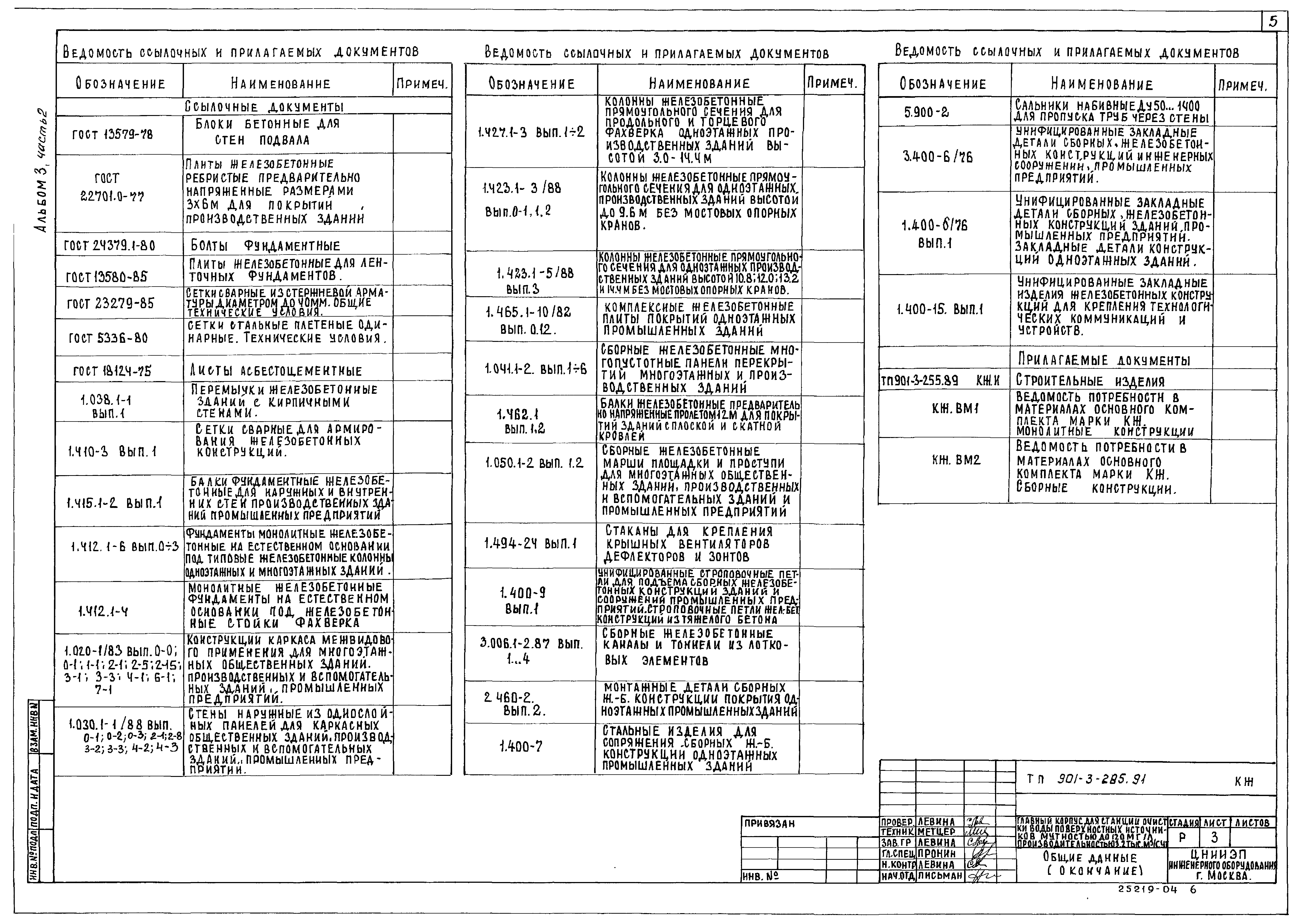 Типовой проект 901-3-285.91