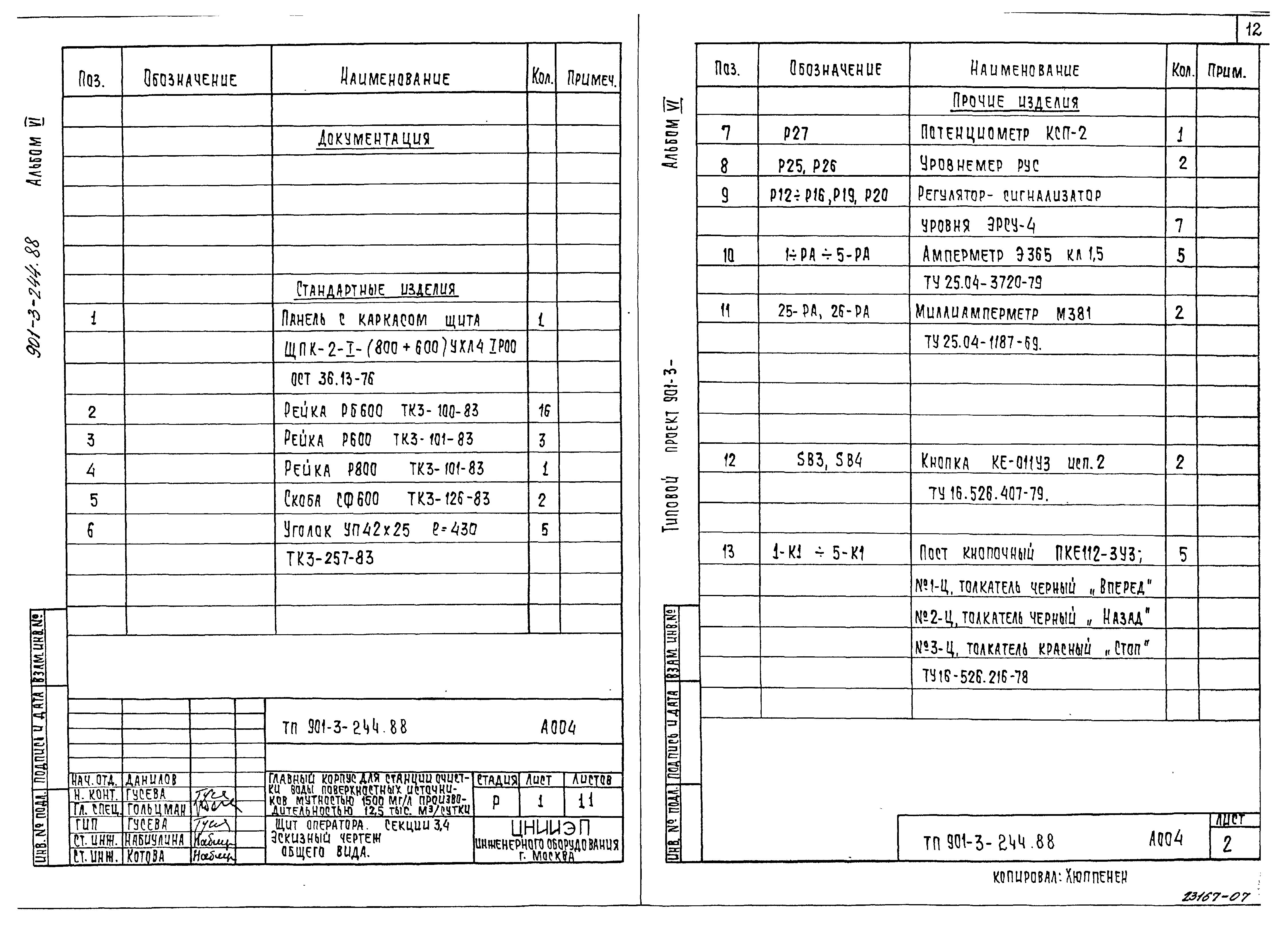 Типовой проект 901-3-244.88