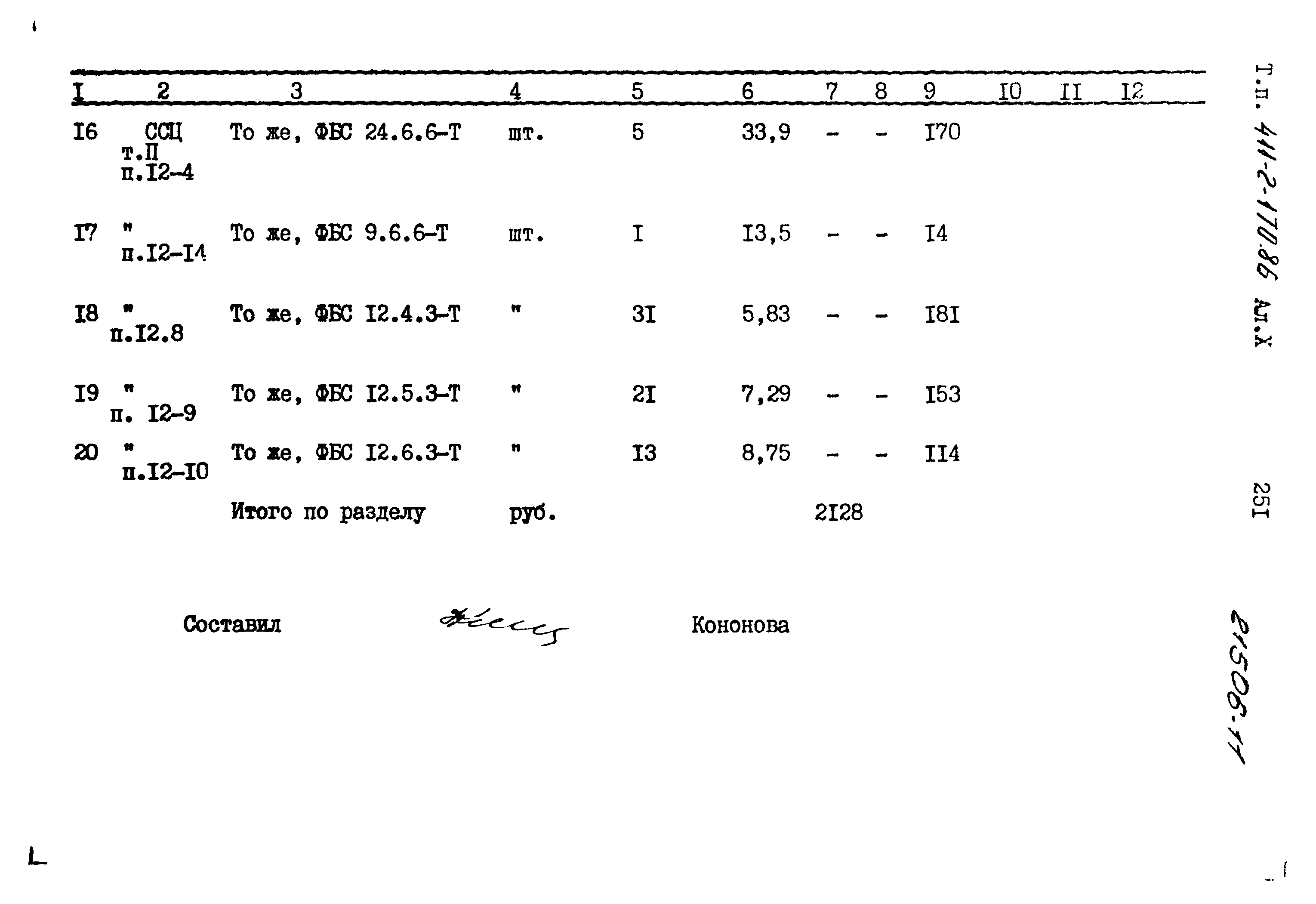 Типовой проект 411-2-170.86