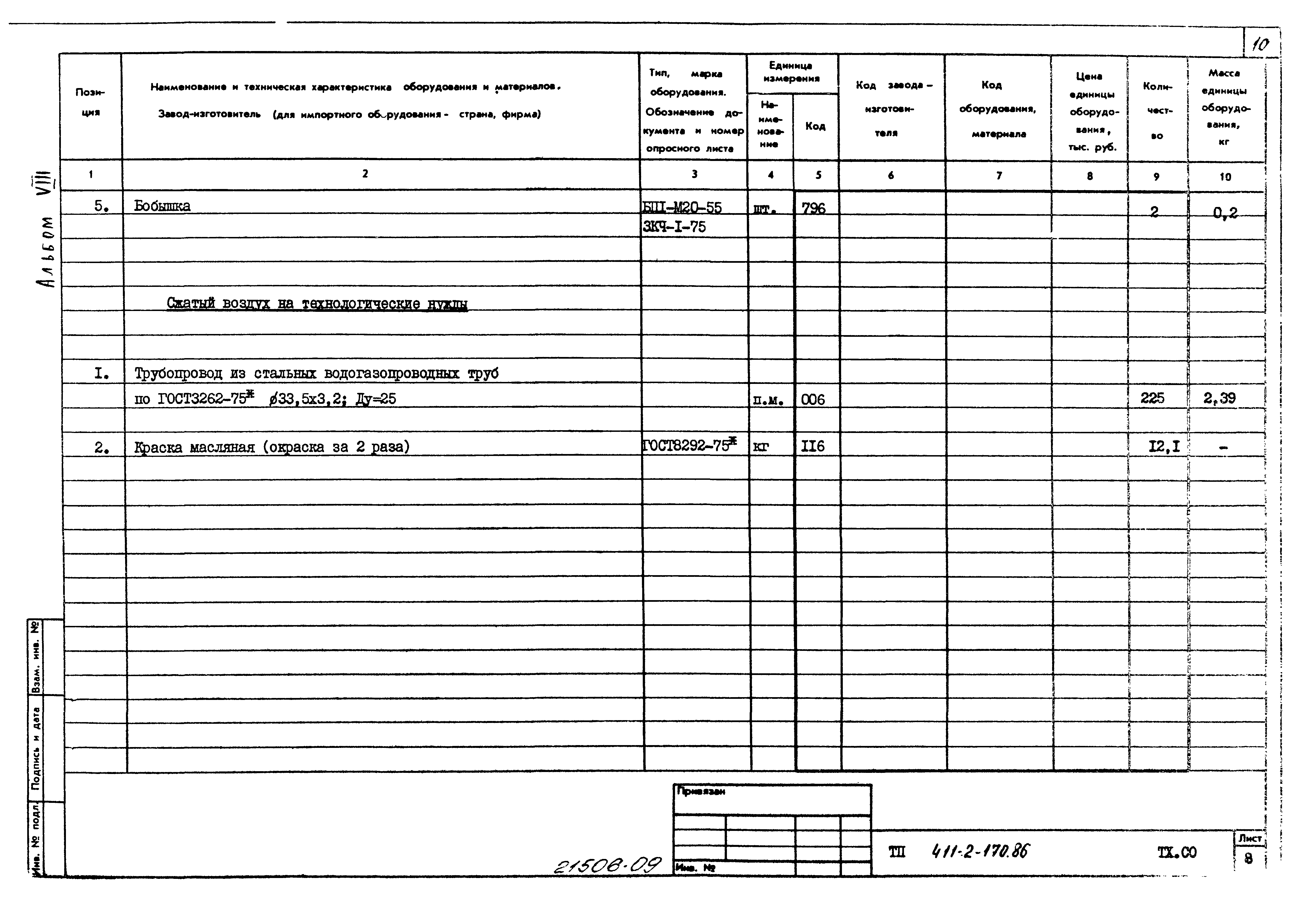 Типовой проект 411-2-170.86