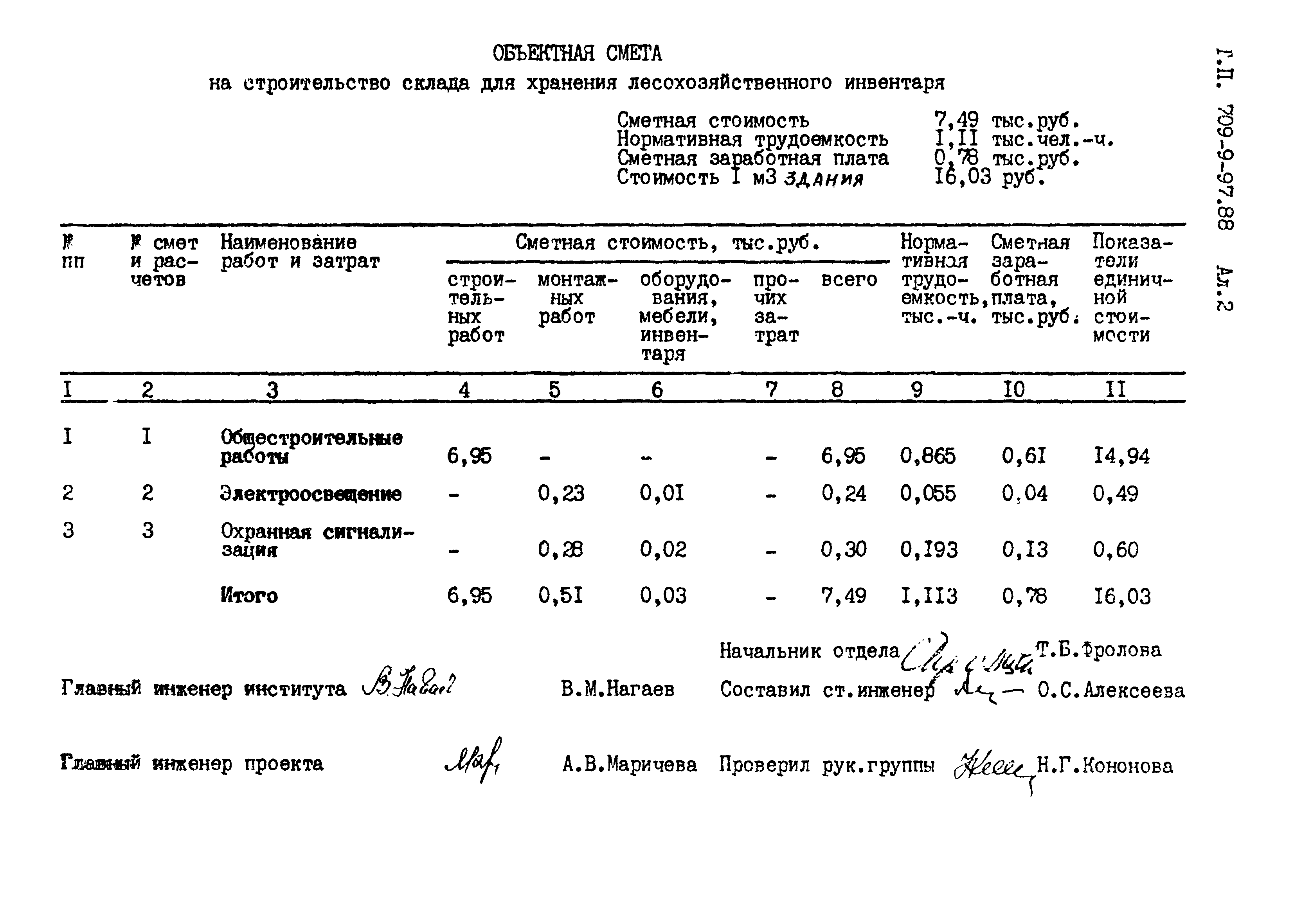 Типовой проект 709-9-97.88