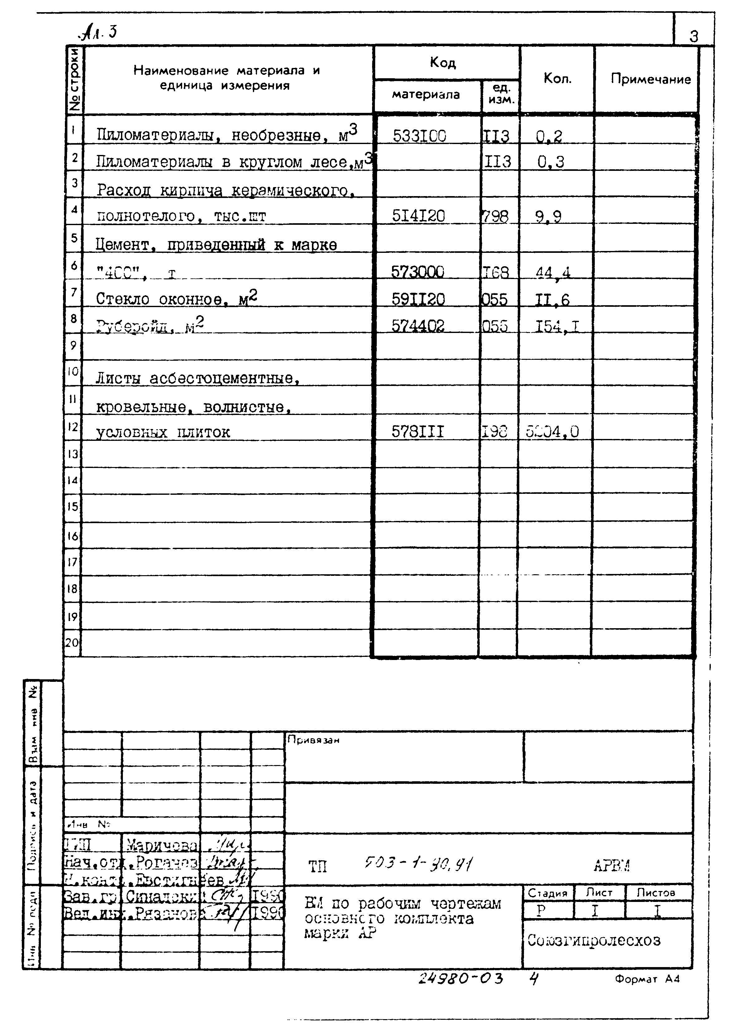 Типовой проект 503-1-90.91