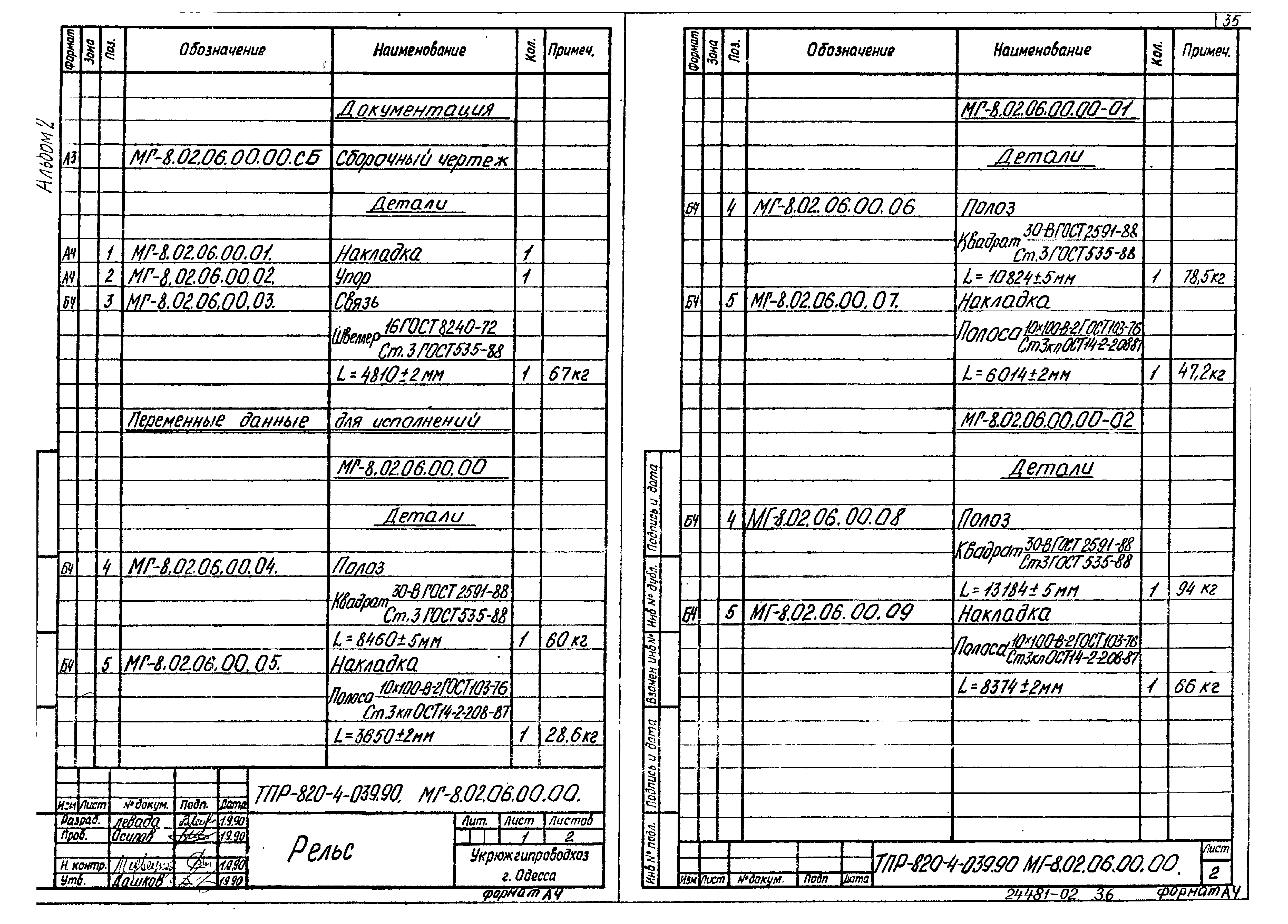 Типовые проектные решения 820-4-039.90