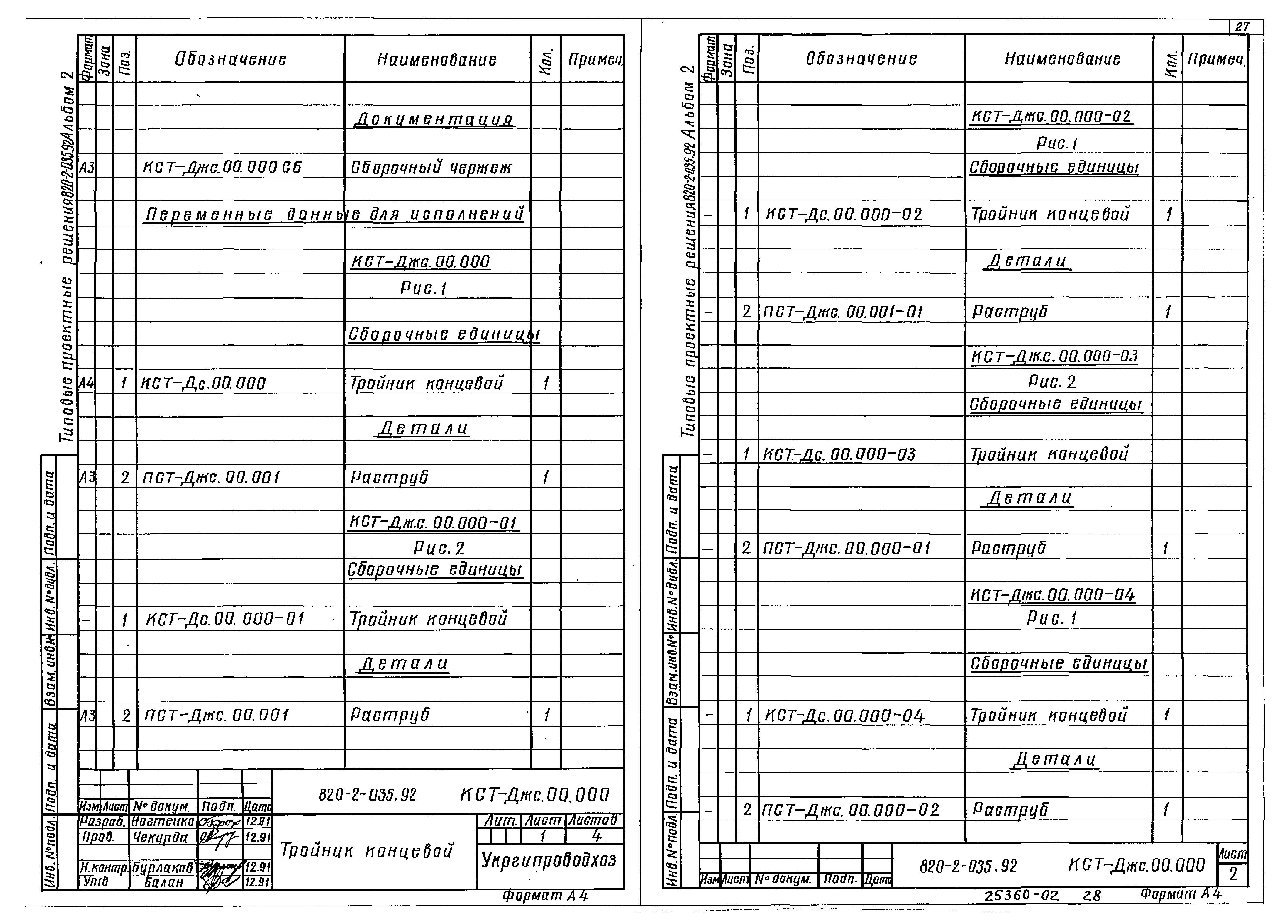 Типовые проектные решения 820-2-035.92