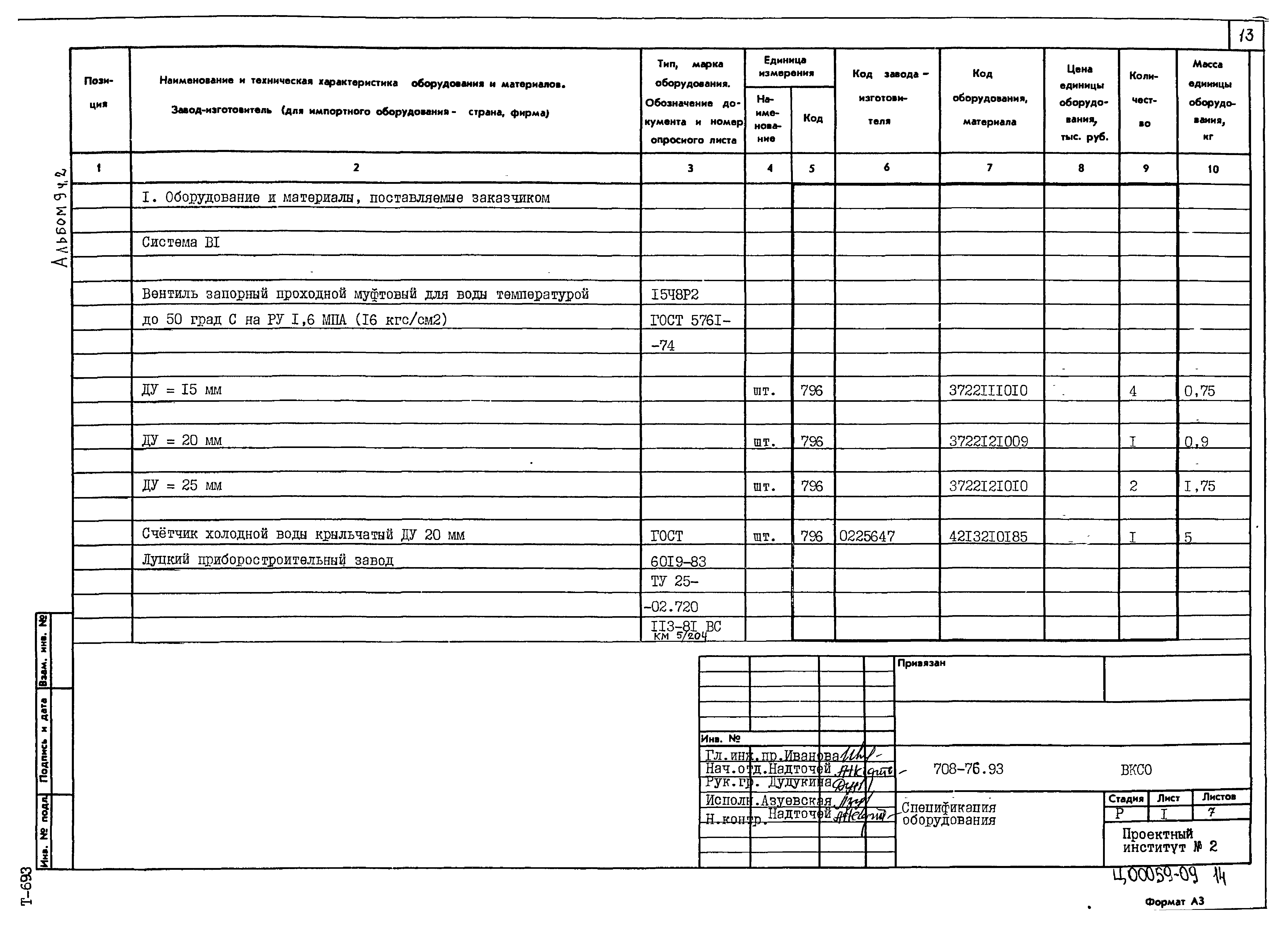 Типовой проект 708-76.93