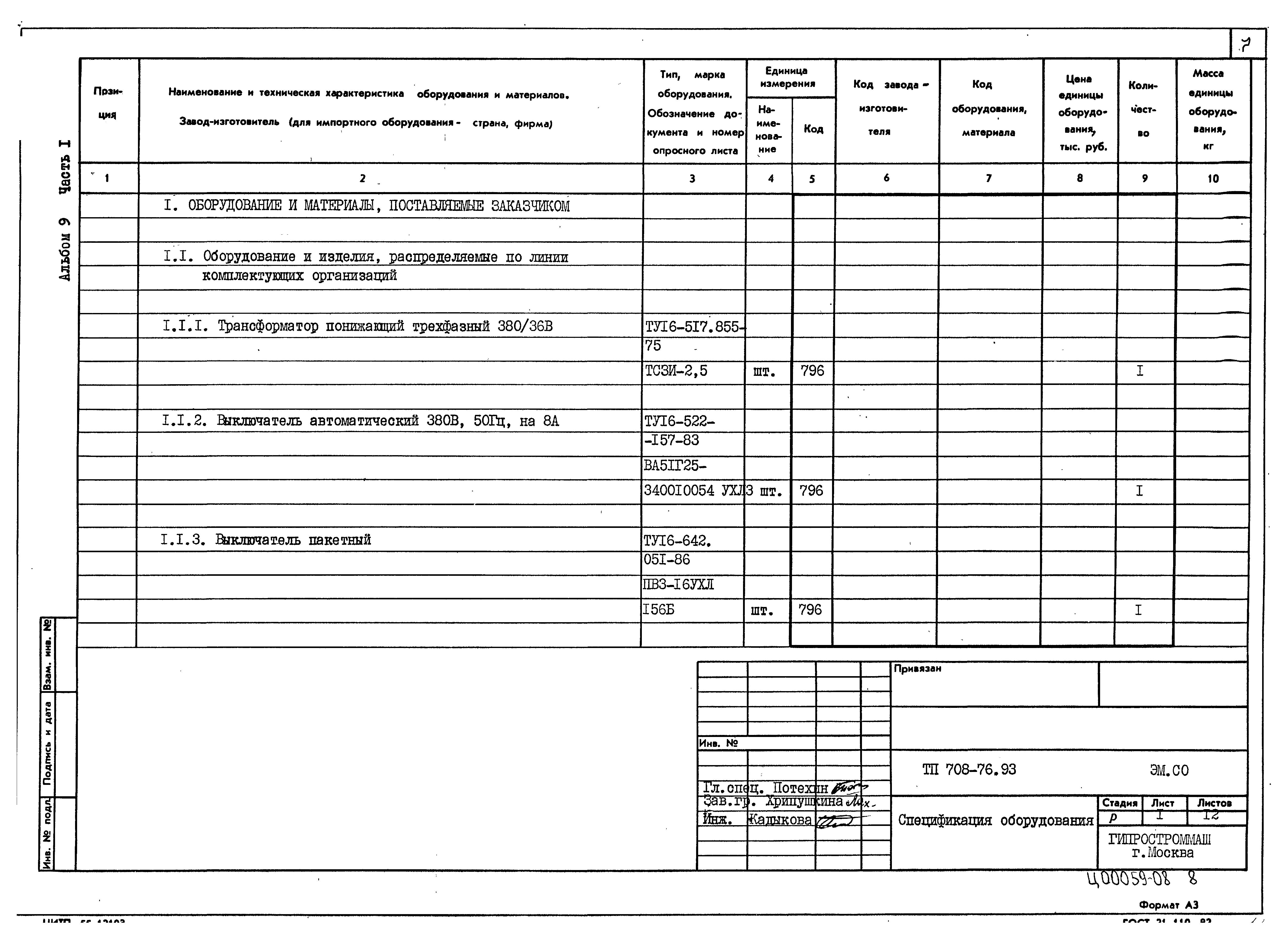 Типовой проект 708-76.93