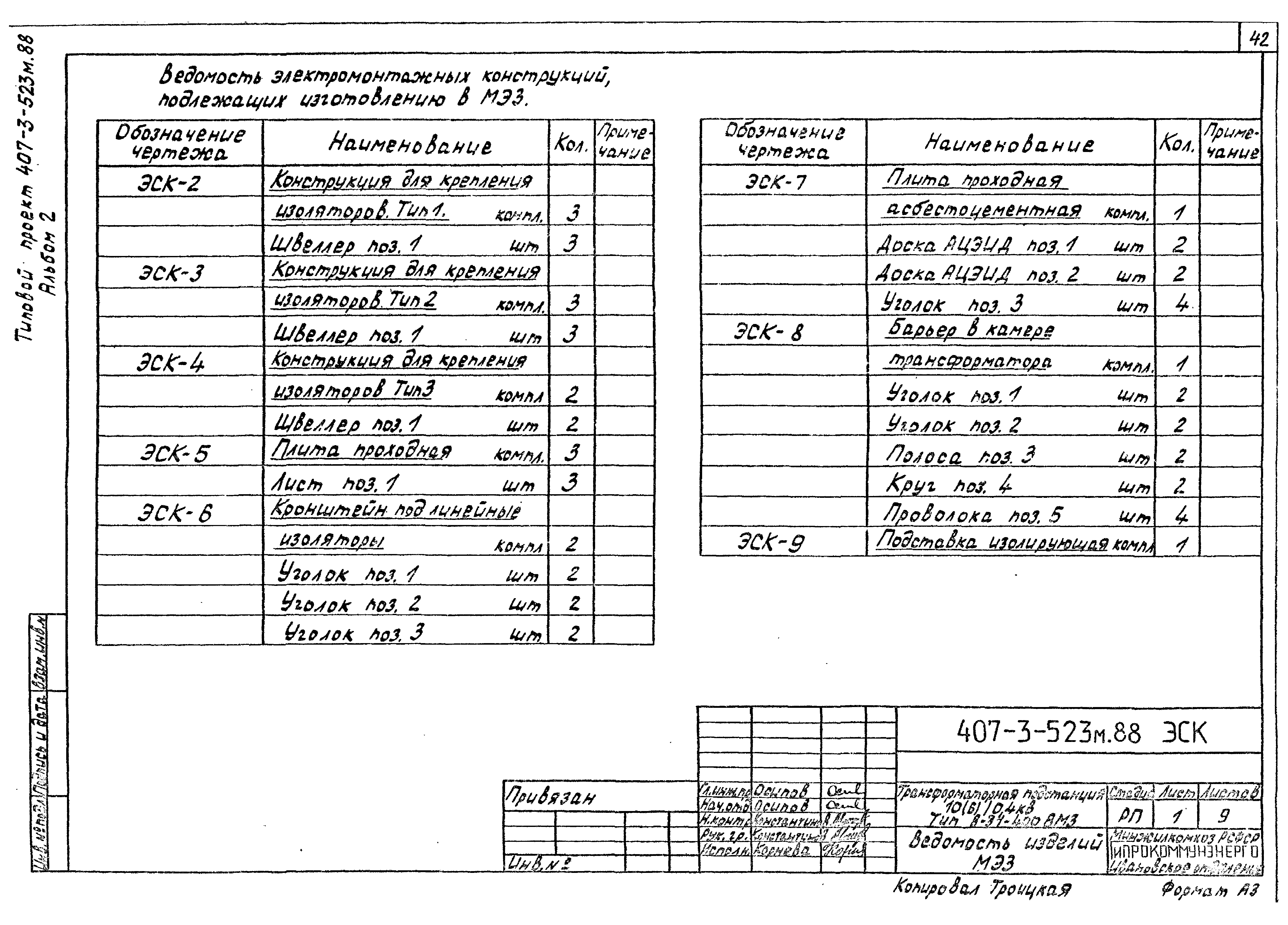 Типовой проект 407-3-523м.88