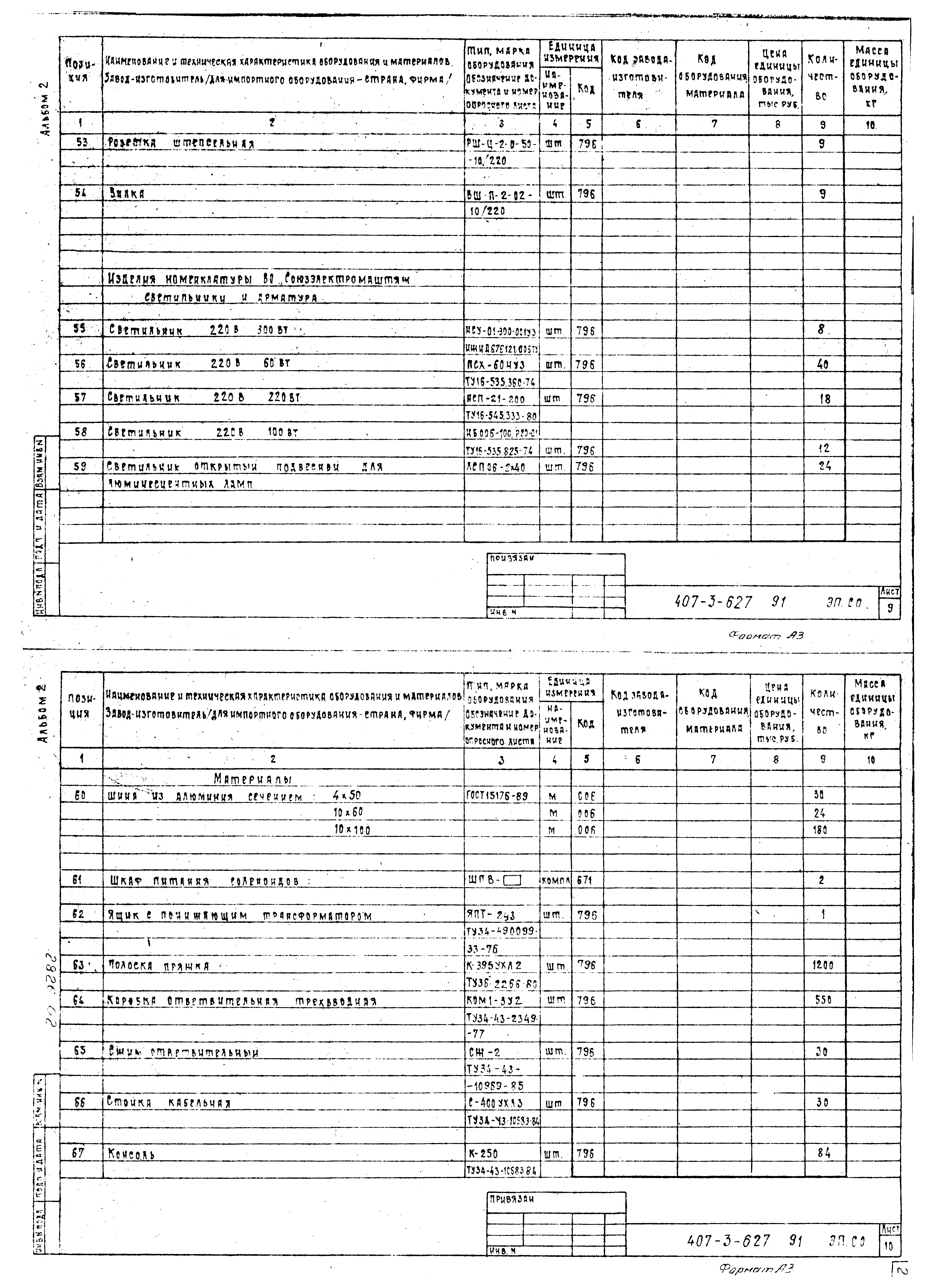 Типовой проект 407-3-627.91