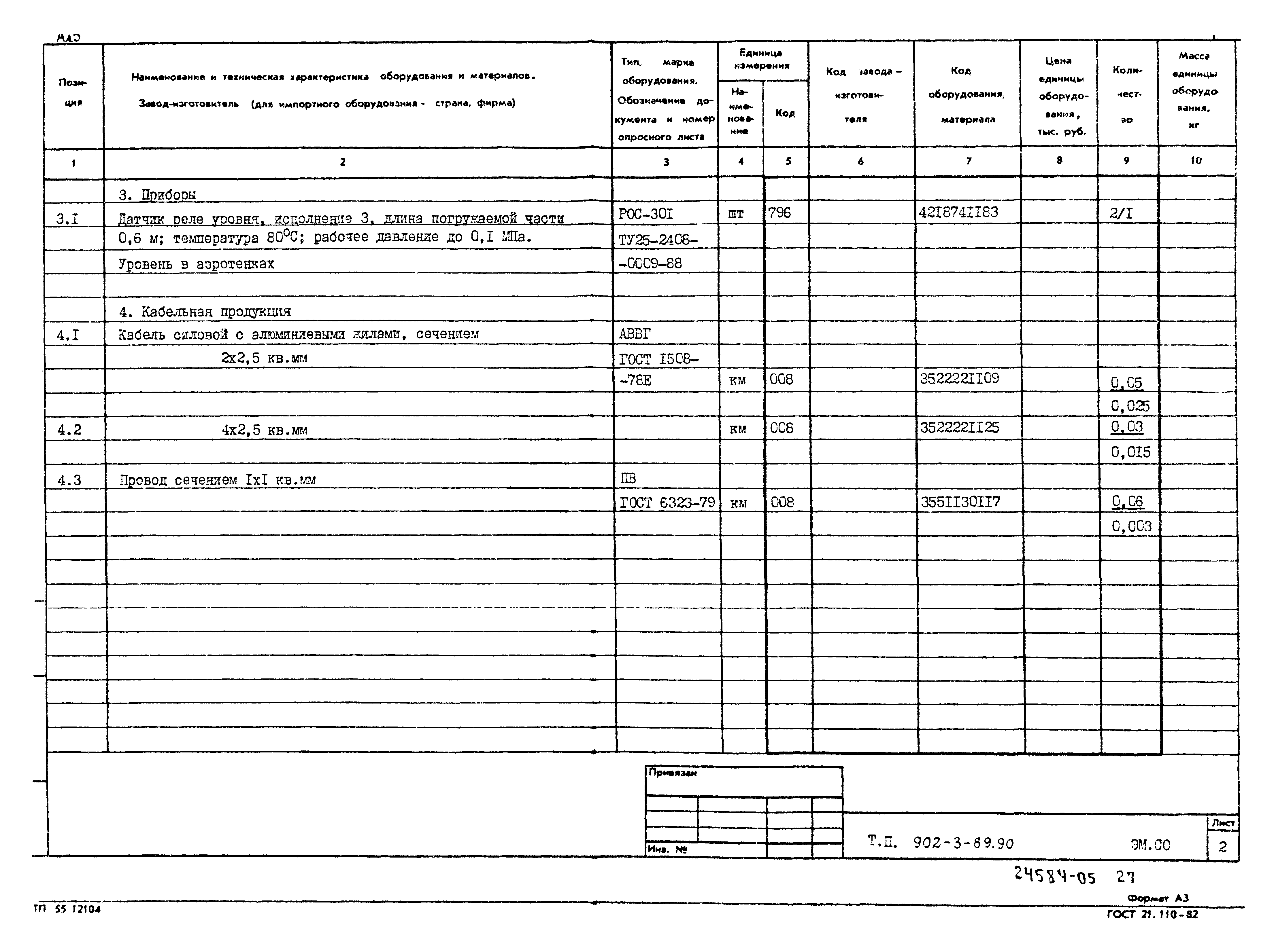 Типовой проект 902-3-89.90