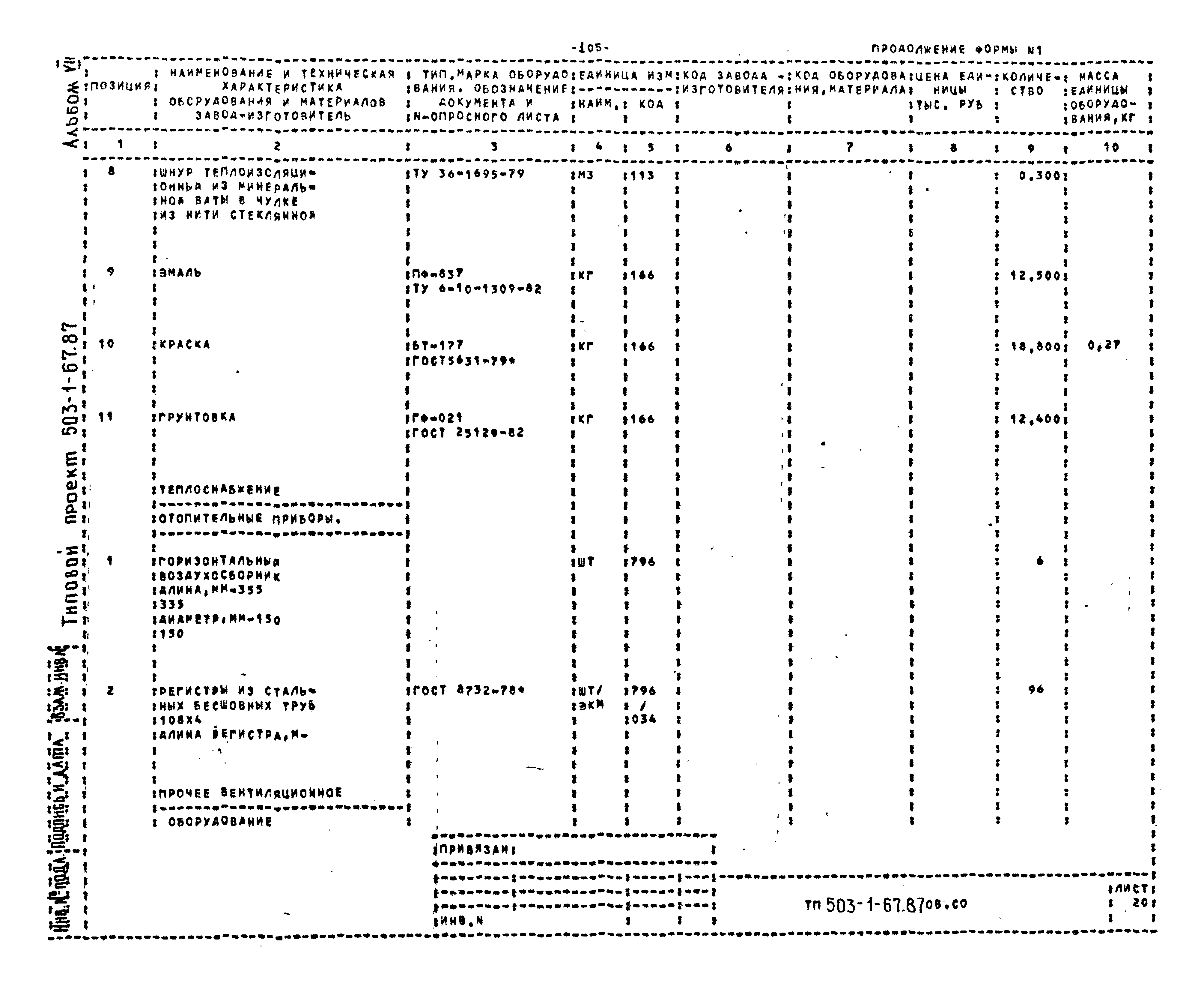 Типовой проект 503-1-67.87