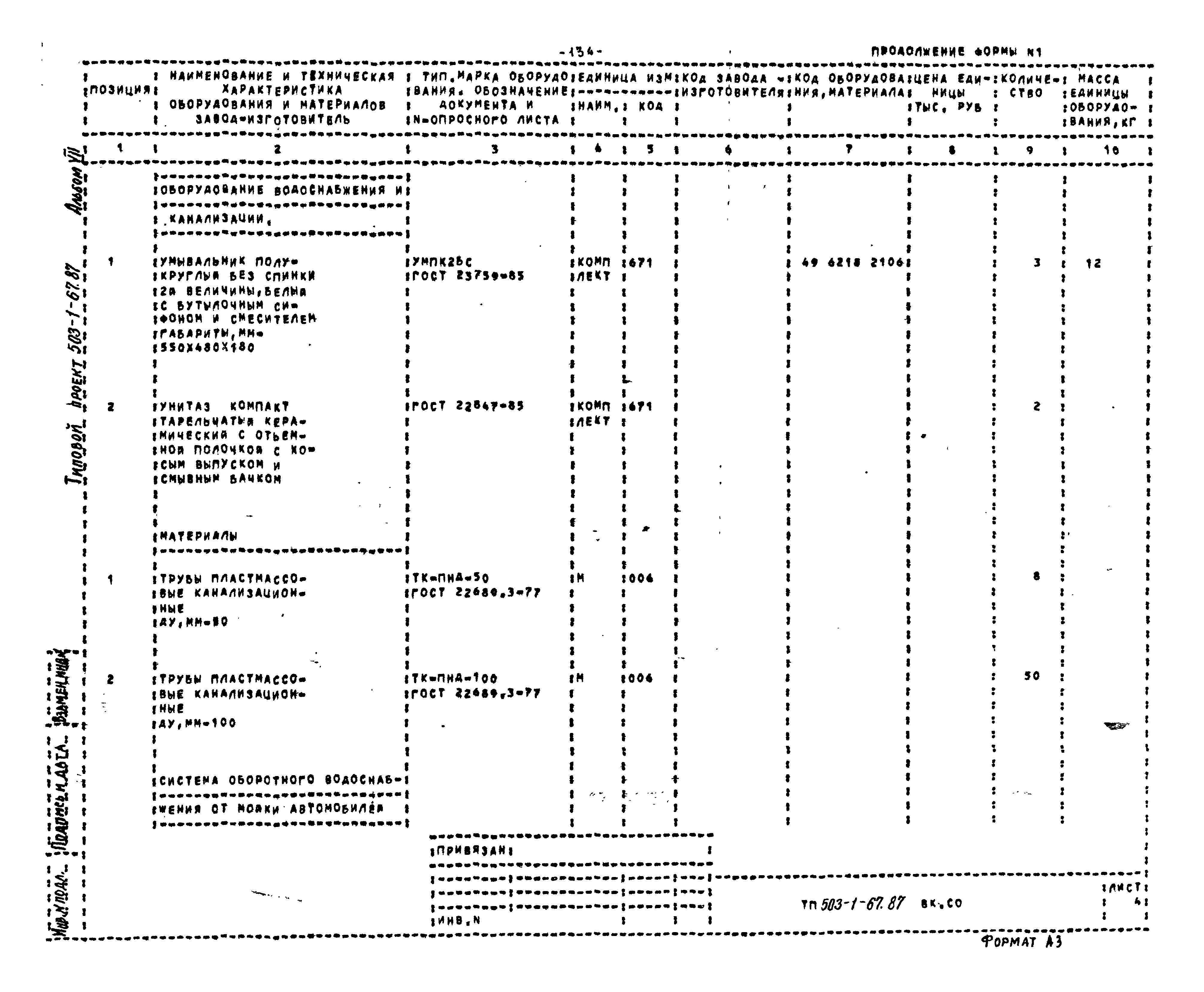 Типовой проект 503-1-67.87