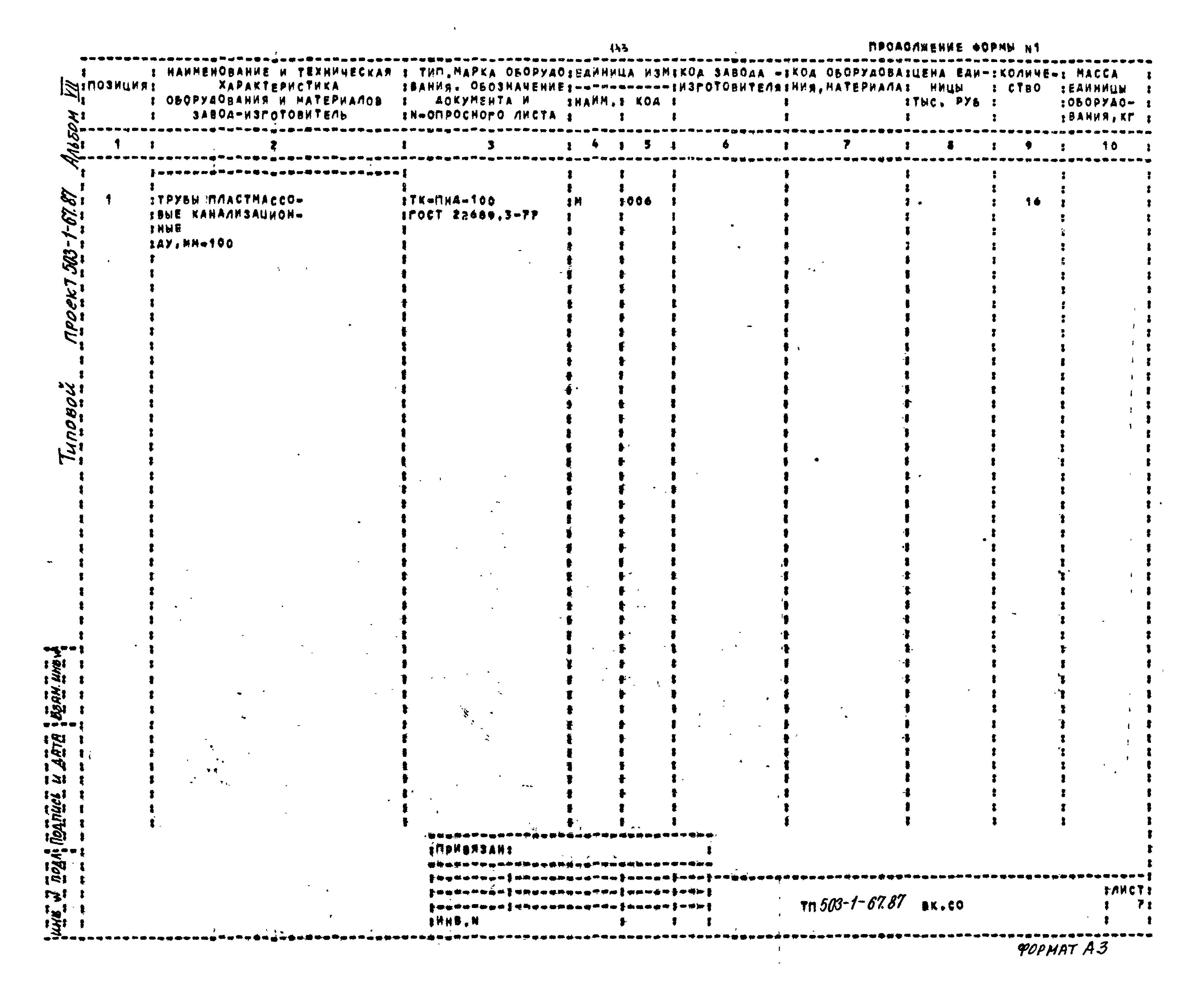 Типовой проект 503-1-67.87